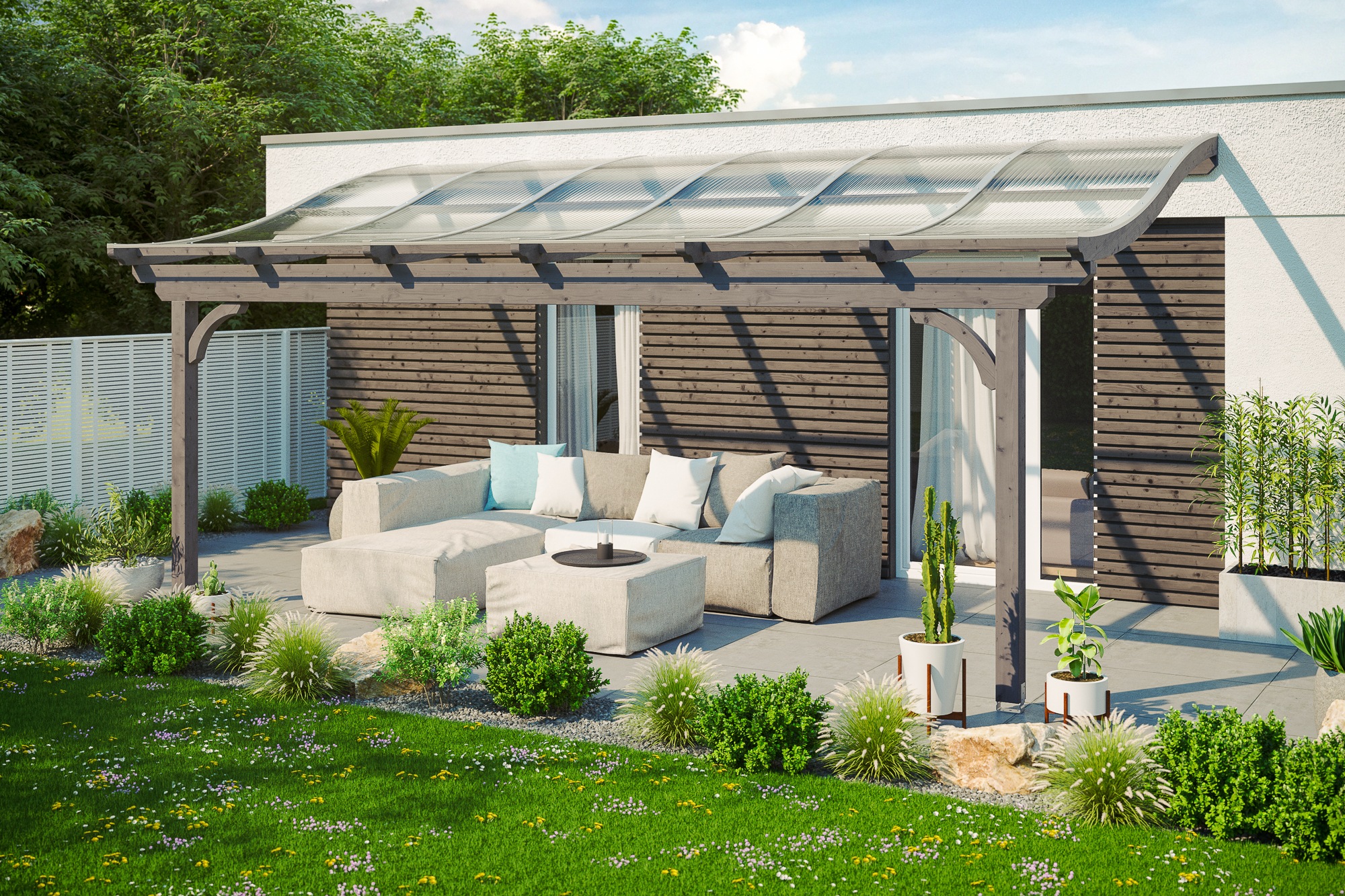Skanholz Terrassendach »Verona«, Leimholz
