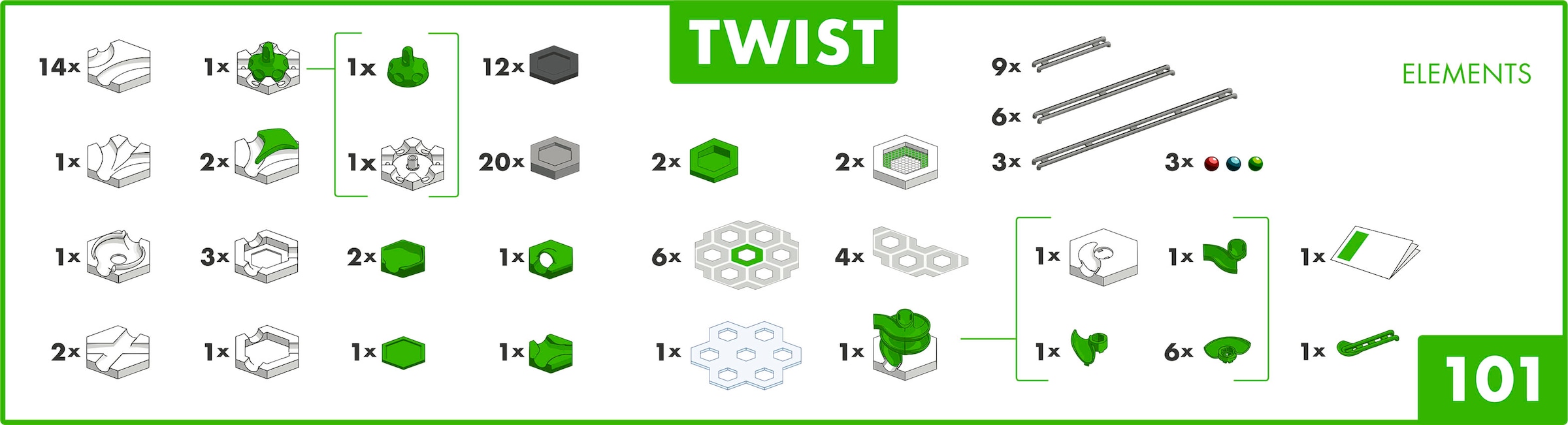 Ravensburger Kugelbahn-Bausatz »GraviTrax Action-Set Twist 50 Jahre Edition«, (Set), Made in Europe; FSC® - schützt Wald - weltweit