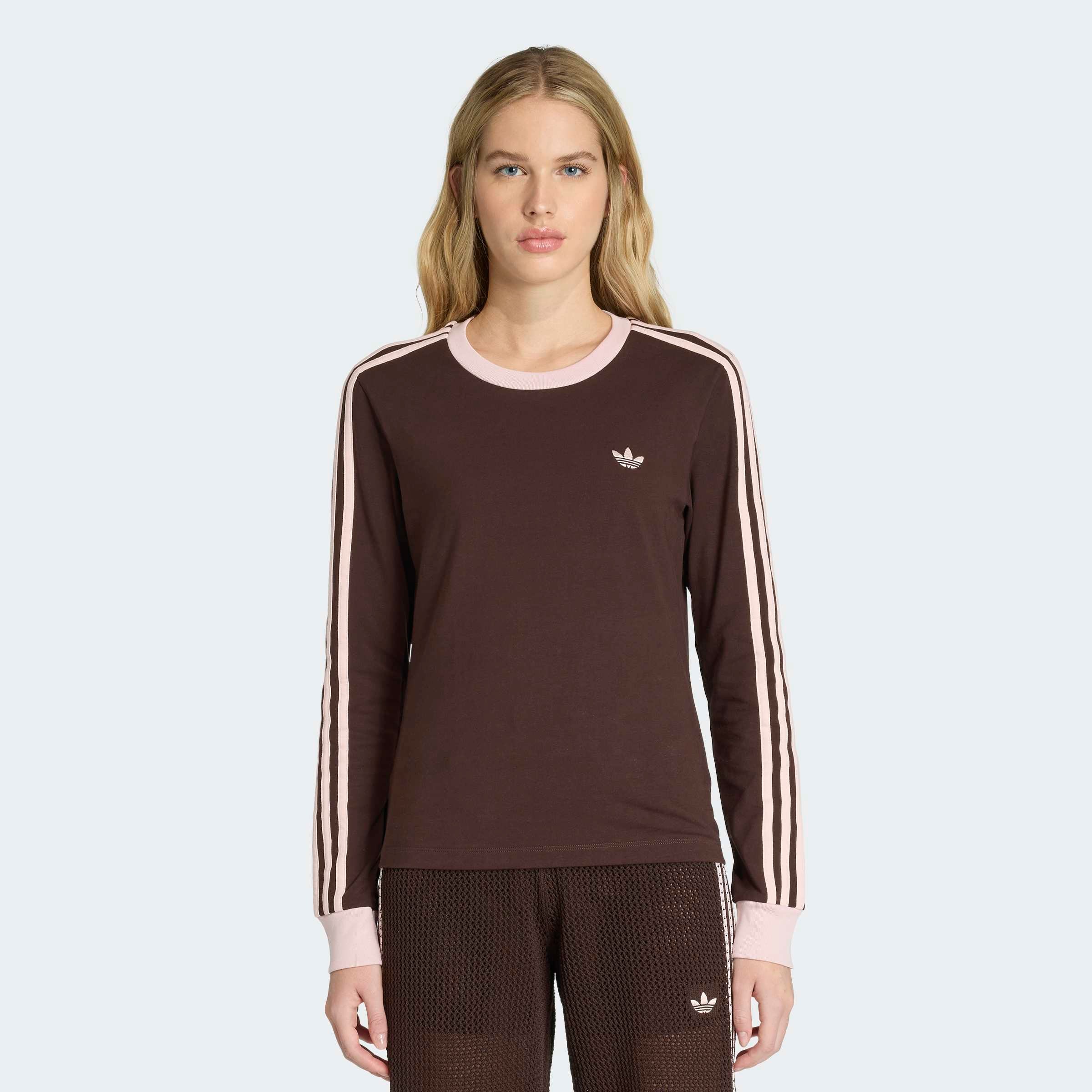 adidas Originals Langarmshirt "3-STREIFEN LONGSLEEVE (SLIM)" günstig online kaufen