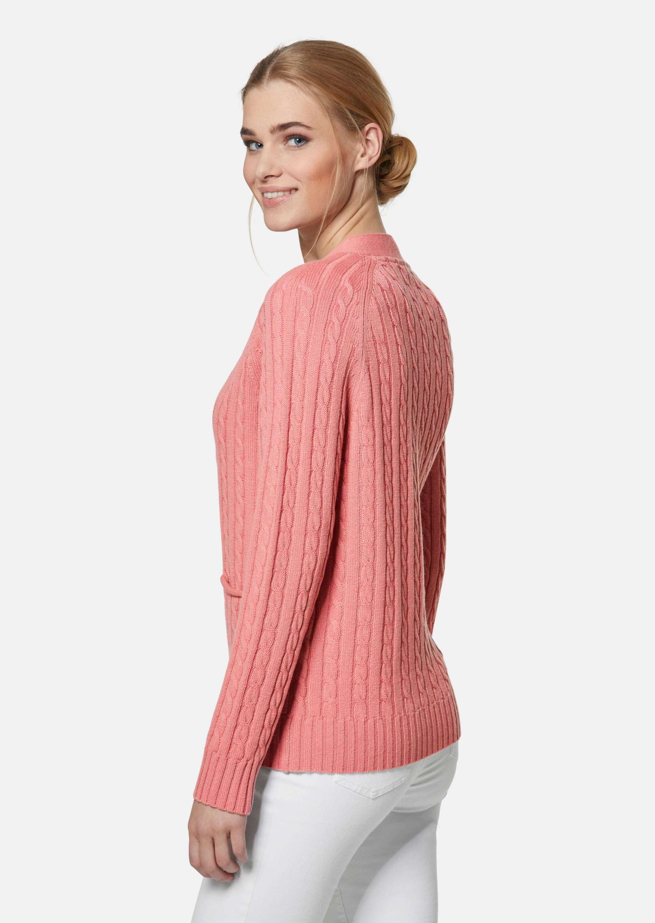 MADELEINE Strickjacke »Strickjacke Strickjacke mit Zopfmuster in angesagten Farben«