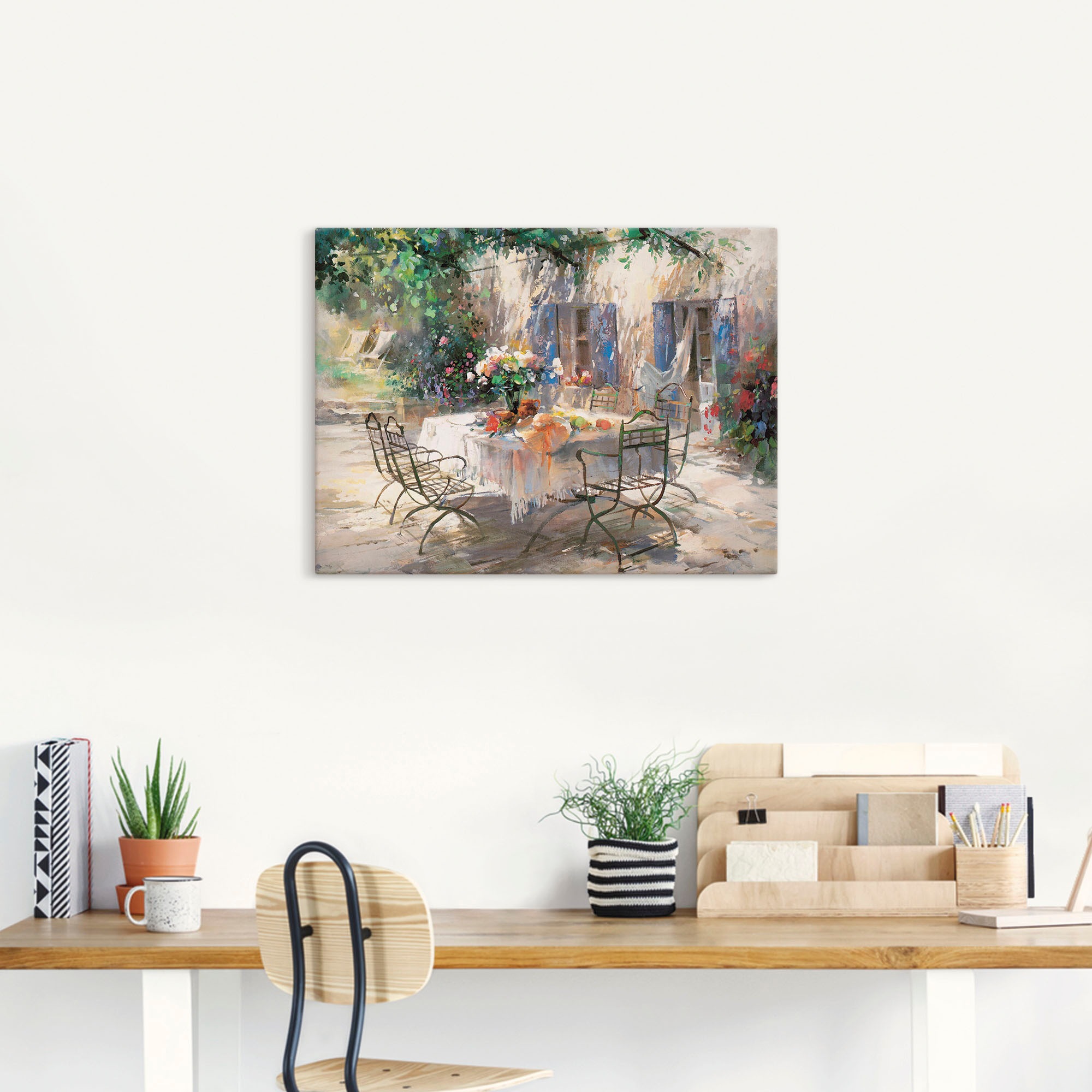 Artland Wandbild "Schatten Garten" Garten 1 Stk. tlg. auf Holzrahmen gespan günstig online kaufen