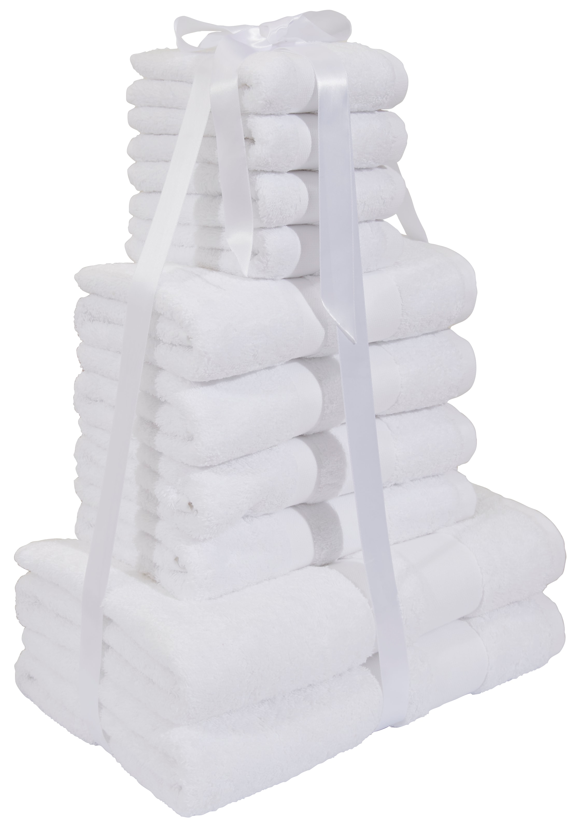 my home Handtuch Set »Vanessa, 10-tlg Handtuch-Set, in Standard- und Premium-Qualität, weich«, Set, 10 tlg., Walkfrottee, 100% Baumwolle, Duschtücher, Handtücher, Gästetücher, mit Bordüre