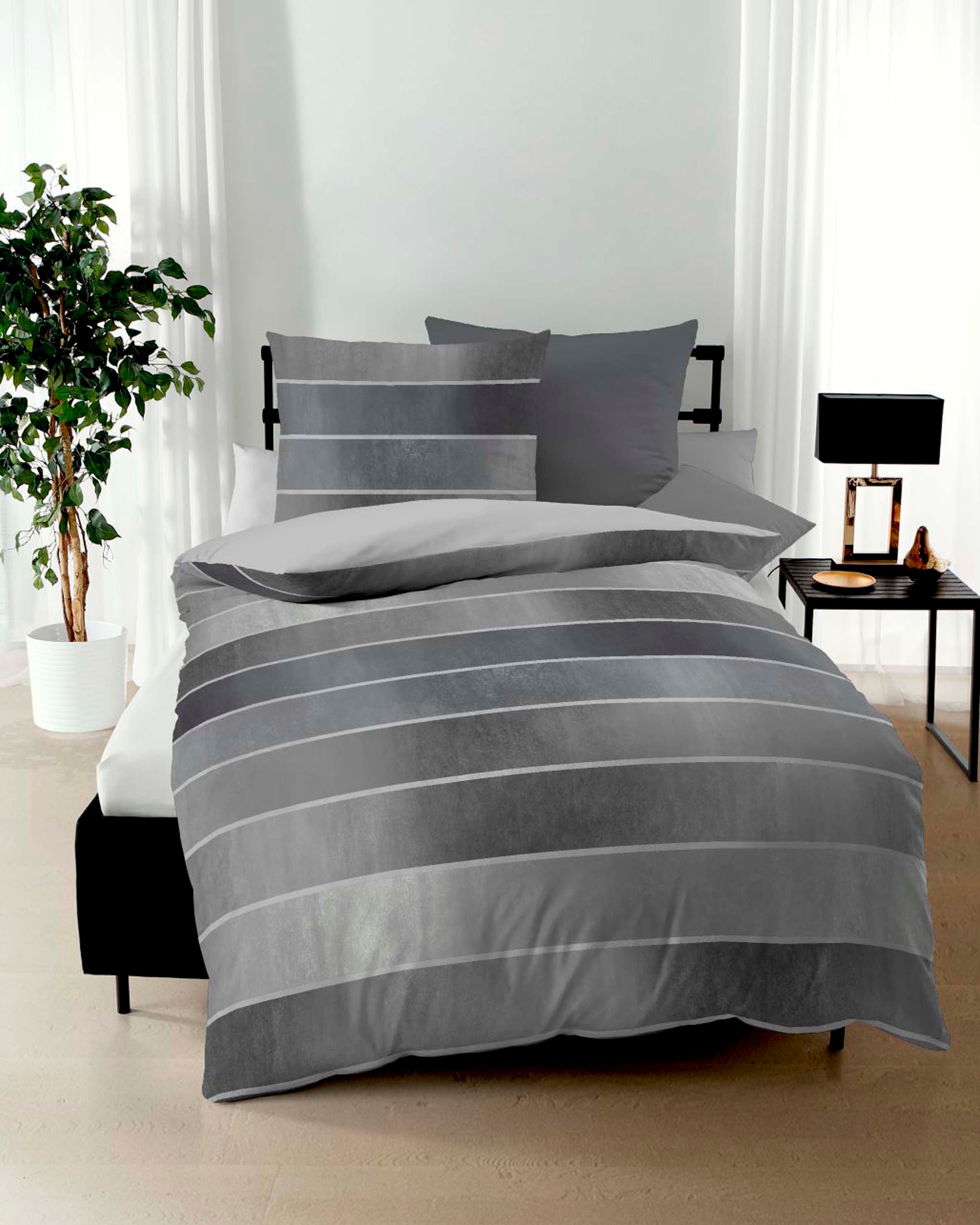 Kaeppel Wendebettwäsche "Timeless" 3 Stk. tlg. mit breiten Streifen günstig online kaufen