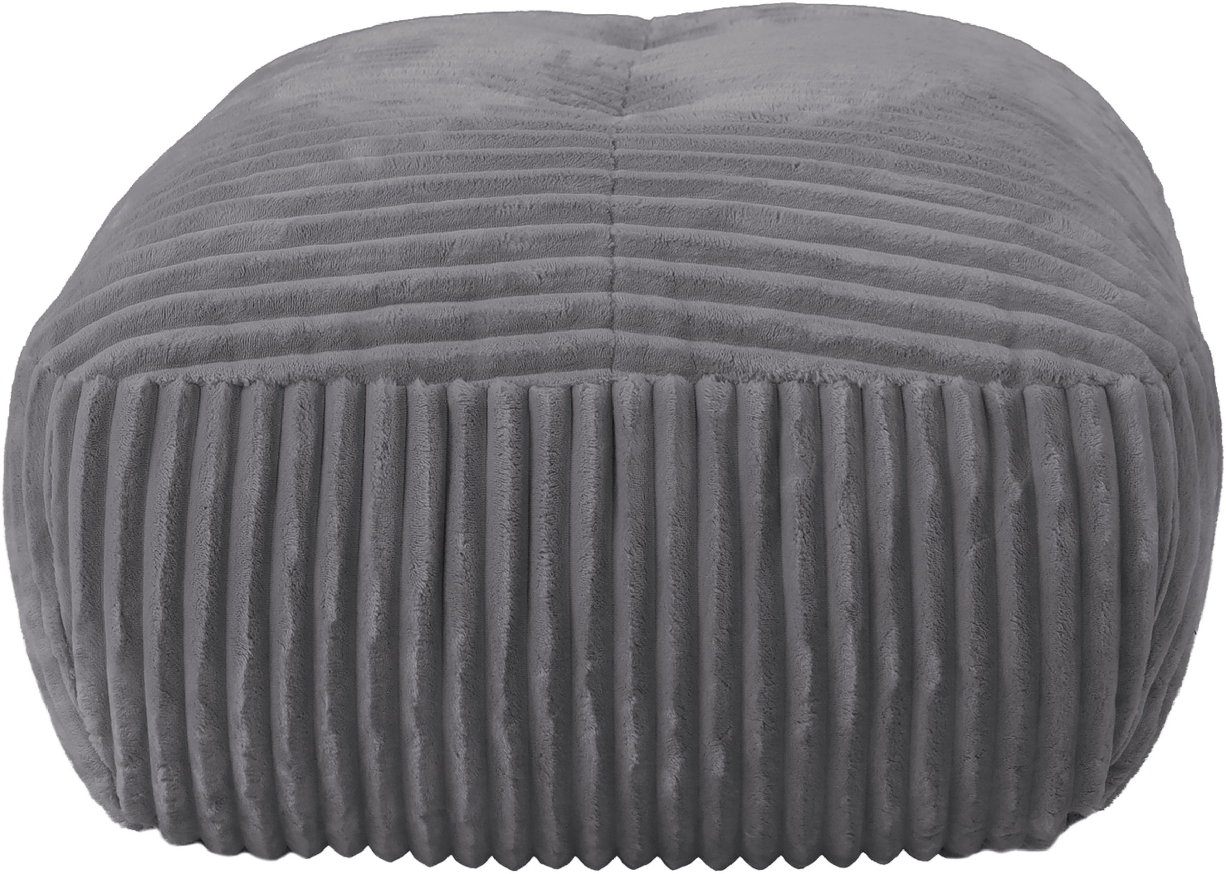 TRENDMANUFAKTUR Hocker »Be Fluffy: Weicher Breitcord Bezugsstoff, perfekte Ergänzung zur Serie« Polsterhocker mit softem Sitzkomfort, moderner breiter Kedernaht