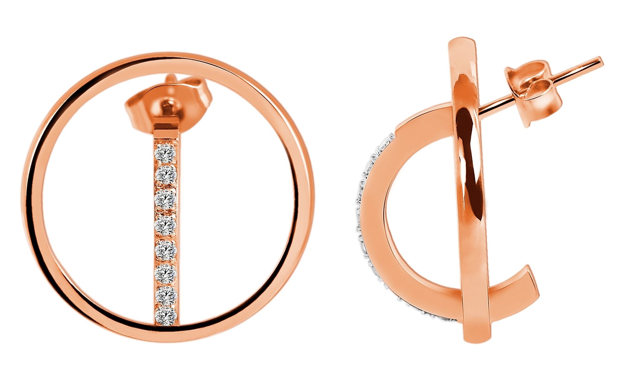 Adelia´s Paar Ohrhänger »Damen Ohrringe – Ohrstecker aus Edelstahl mit Strass Steinchen« Ideal als Geschenk für besondere Anlässe