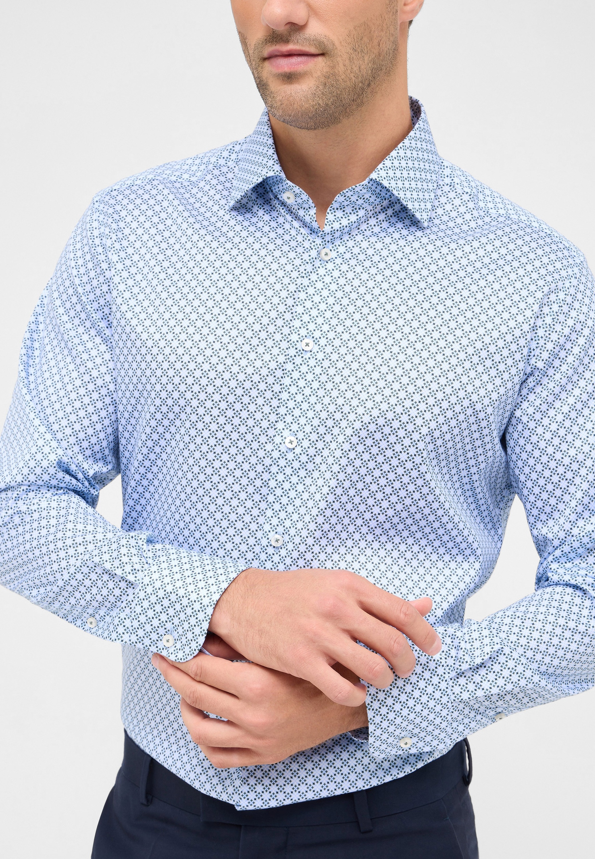 Eterna Langarmhemd »MODERN FIT«, NON IRON (bügelfrei)