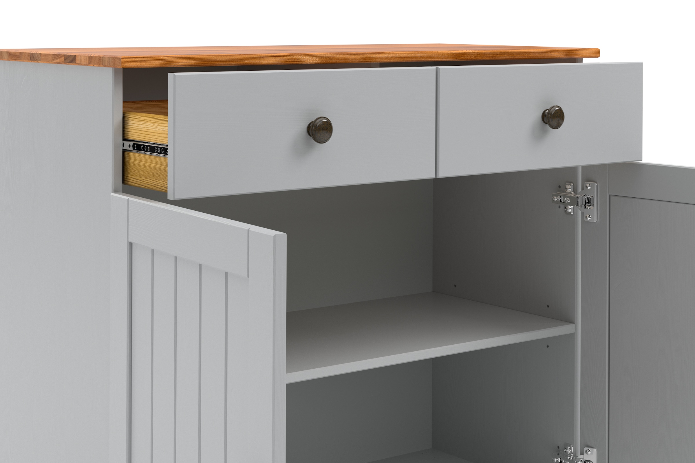 Home affaire Anrichte »Alby2«, Mit 2 Türen, 2 Schubkästen und Metallgriffe, Breite 85 cm