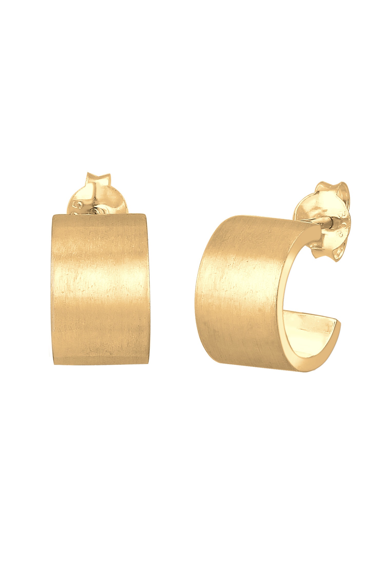 Elli Paar Creolen »Ohrstecker Halbcreolen Matt Modern 925 Sterling Silver«