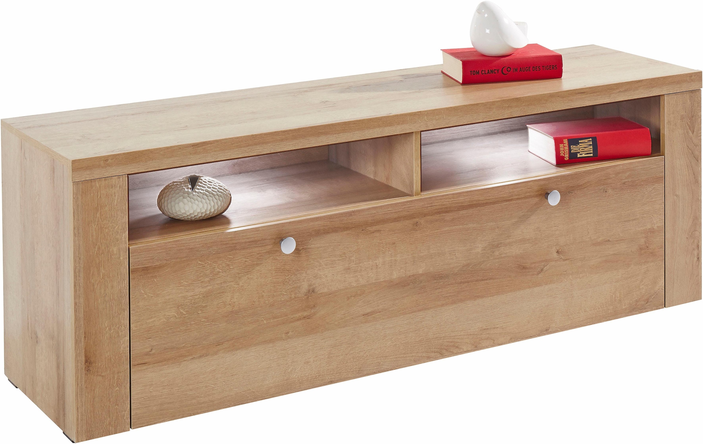 OTTO home Lowboard "Larona, zeitloses TV Board mit 1 Klappe und 2 offenen F günstig online kaufen
