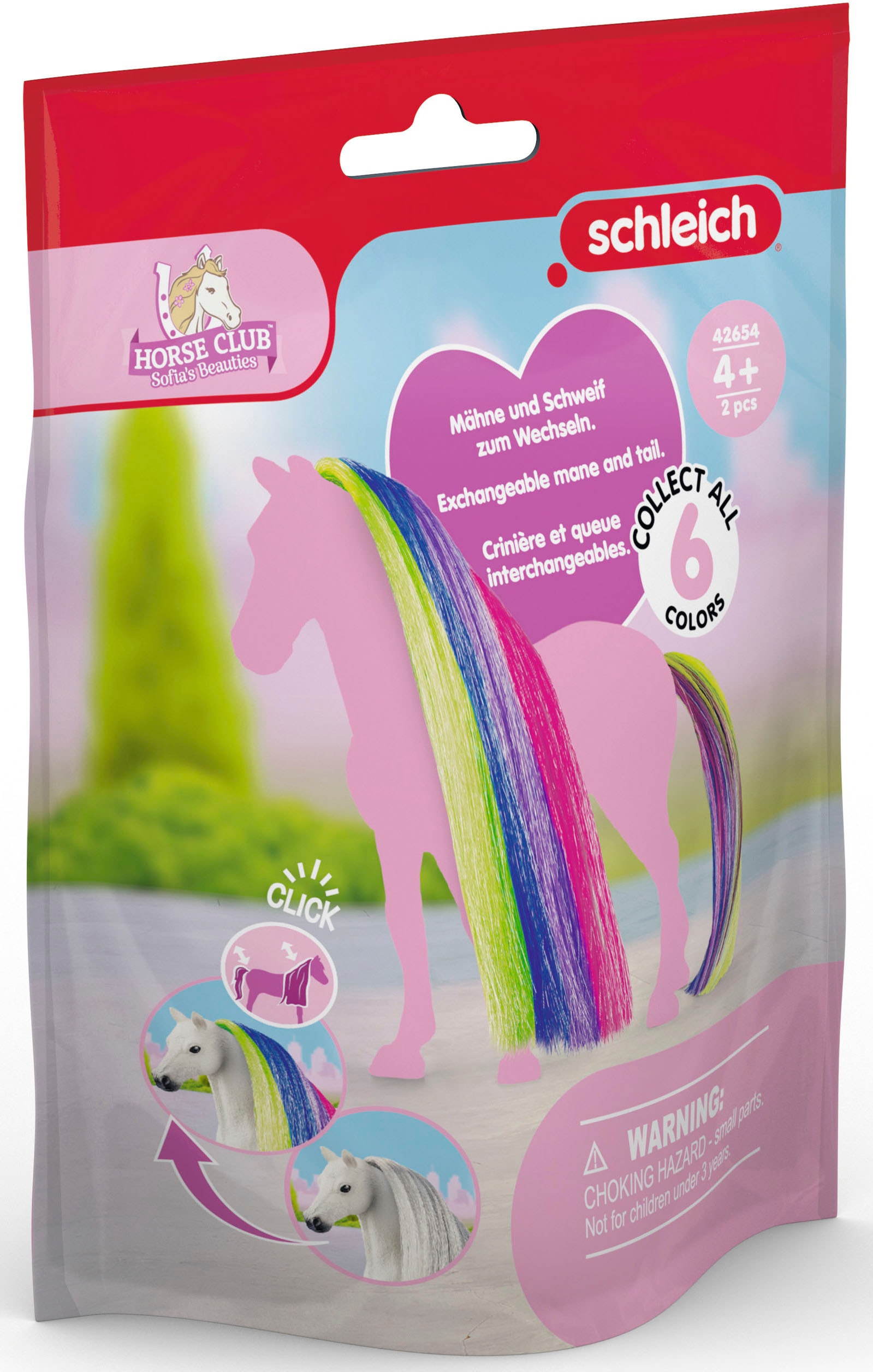 Spielfigur »HORSE CLUB, Sofia's Beauties, Haare für Beauty Horses, Rainbow (42654)«,...