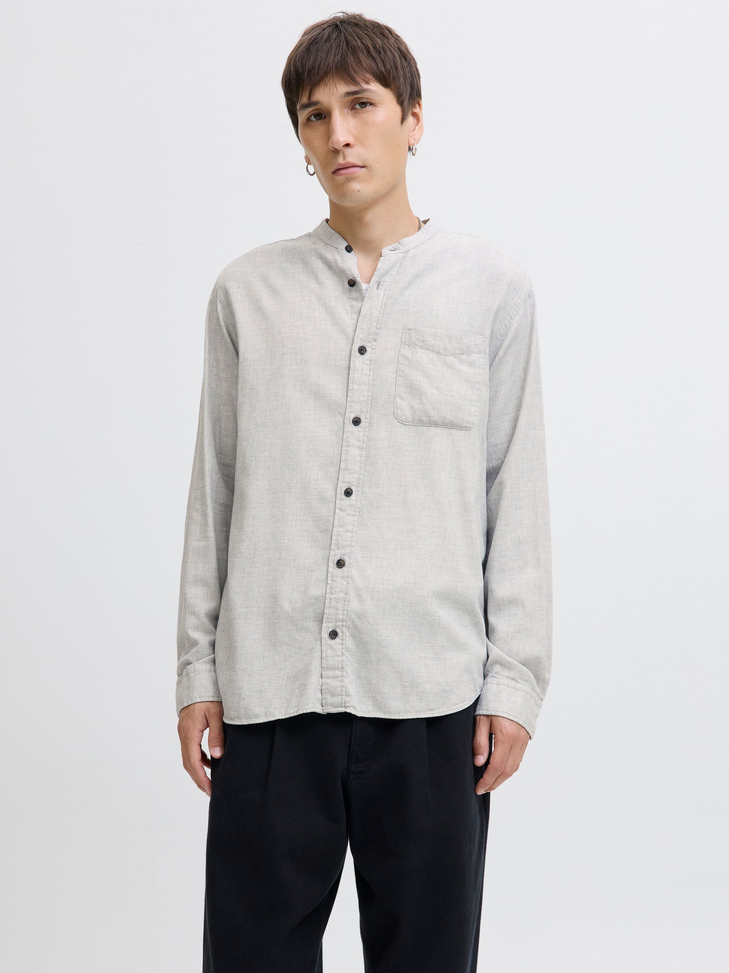 Jack & Jones Langarmhemd "JJEBAND MELANGE SHIRT L/S SN" günstig online kaufen
