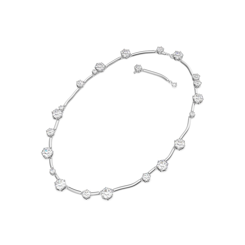 Swarovski Collier »Constella Halskette, Gemischte Rundschliffe, Weiß, Rhodiniert, 5638696«
