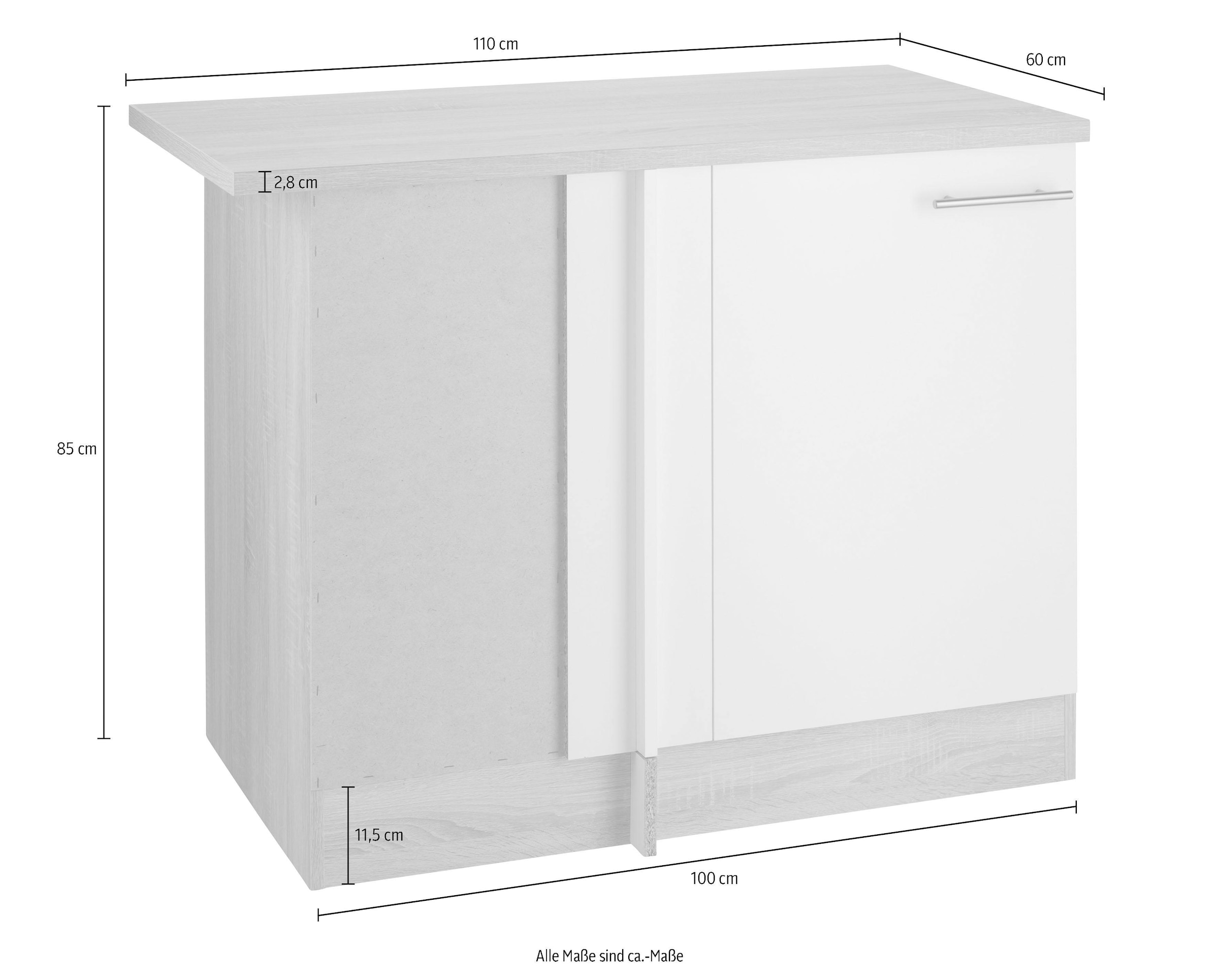 Planungsmaß 110 »Kalmar«, 60 Eckunterschrank cm OPTIFIT | x BAUR