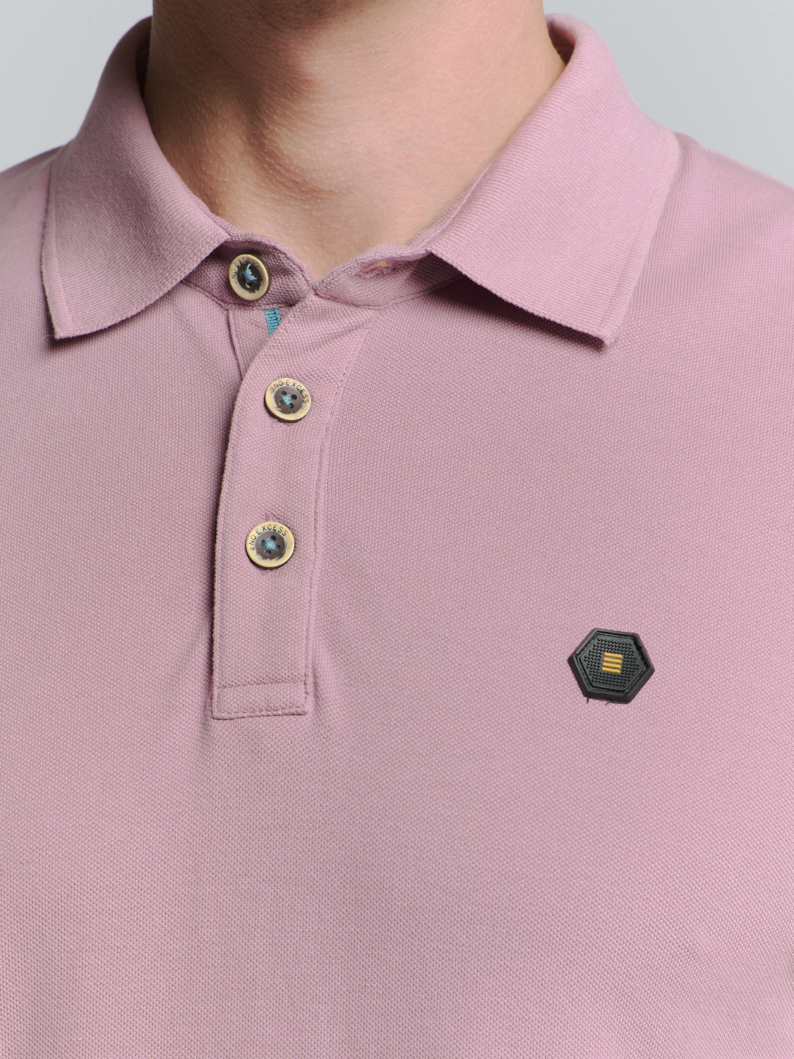 NO EXCESS Poloshirt »No Excess Poloshirt Polo Pique Garment Dyed«