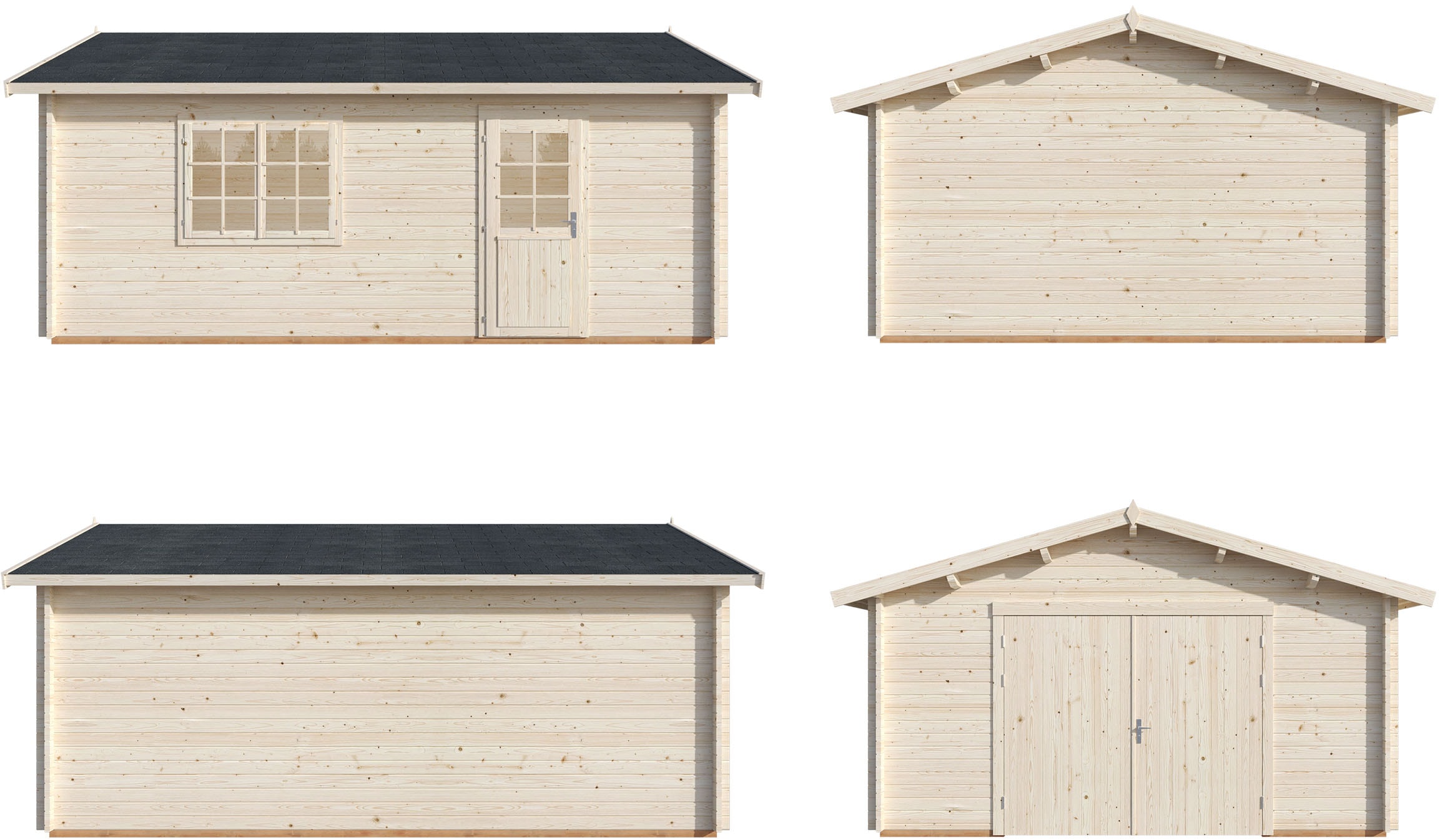 Palmako Garage »Roger, mit Holztor« BxTxH: 514x598x287 cm