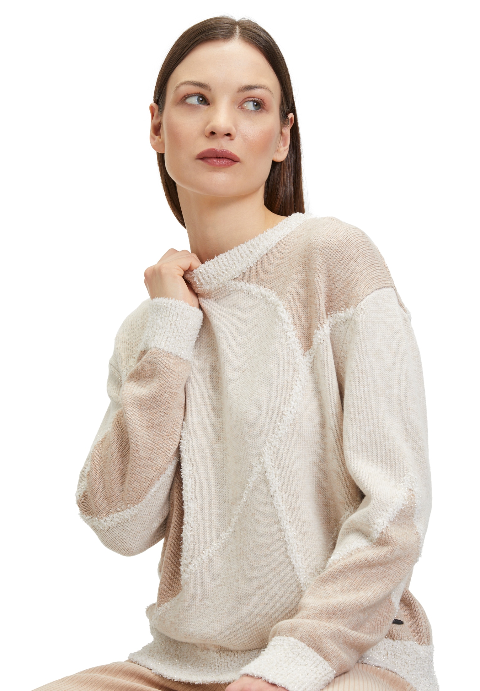 Betty&Co Strickpullover »Betty & Co Damen Strickpullover mit Intarsie«, (1 tlg.), Struktur