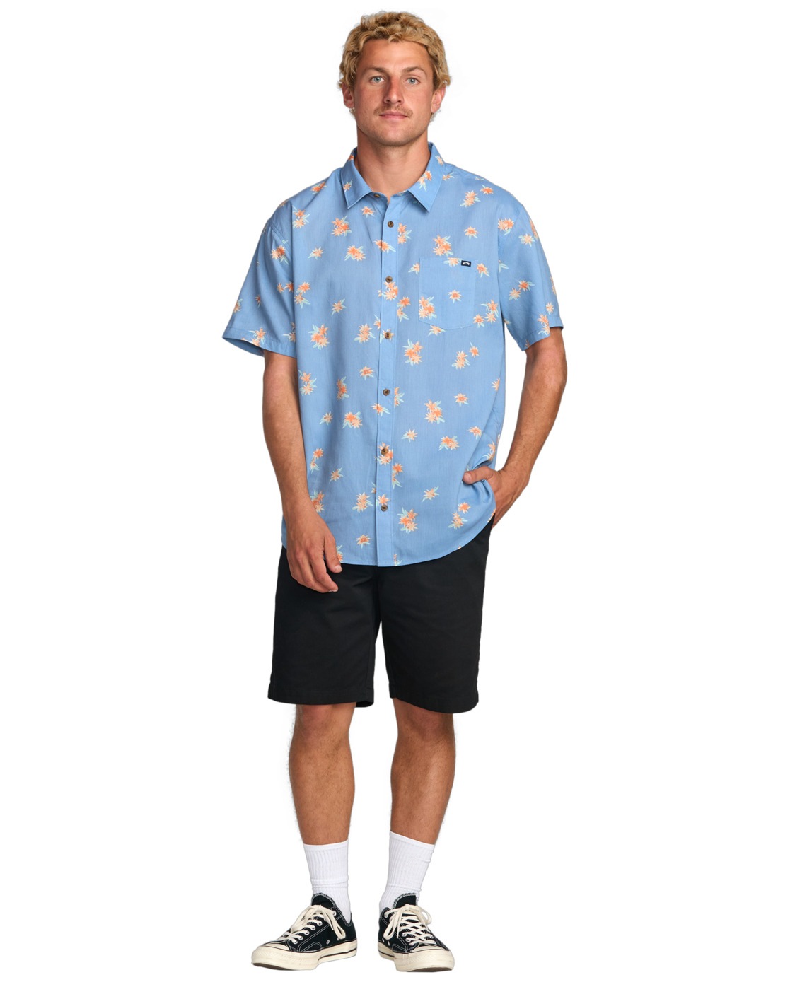 Funktionshemd BILLABONG "Sundays", Herren, Gr. XL, US-Größen, blau (carol blau), Obermaterial:52% Walkfrottier, 48% Lyocell;, Hemden 2