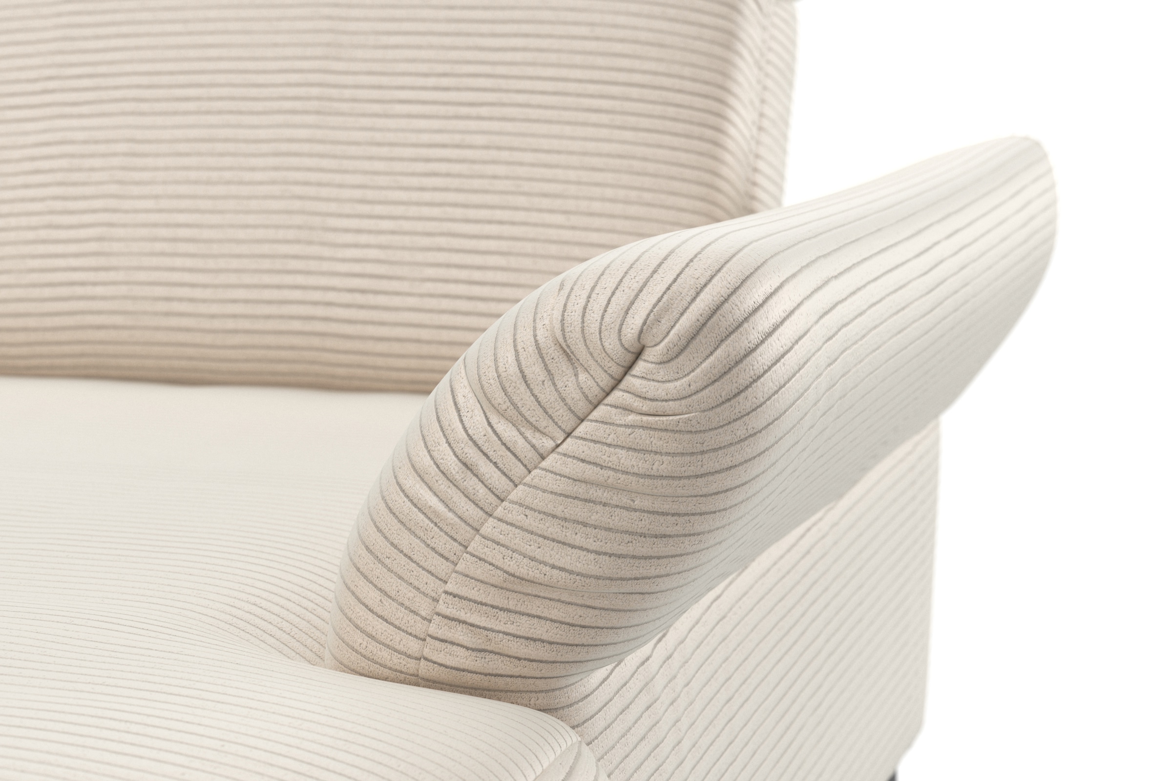 INOSIGN Wohnlandschaft »Coco U-Form«, Sitztiefen-, Arm- und Kopfteilverstellung, Cord-Bezug, Fußhöhe 15 cm