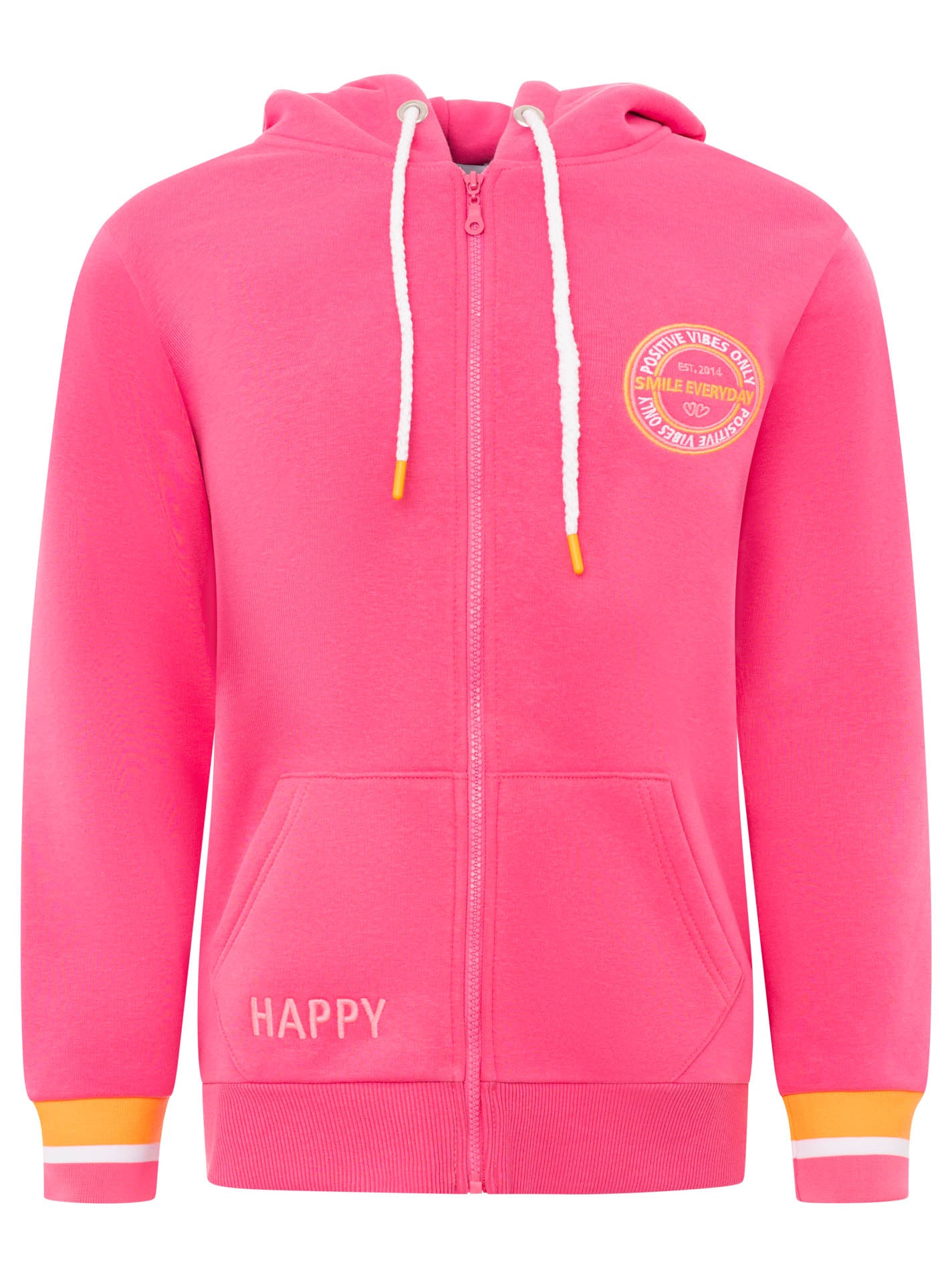 Zwillingsherz Kapuzensweatjacke ""Smile Everyday ZH"" Kapuze, Taschen, Lang günstig online kaufen