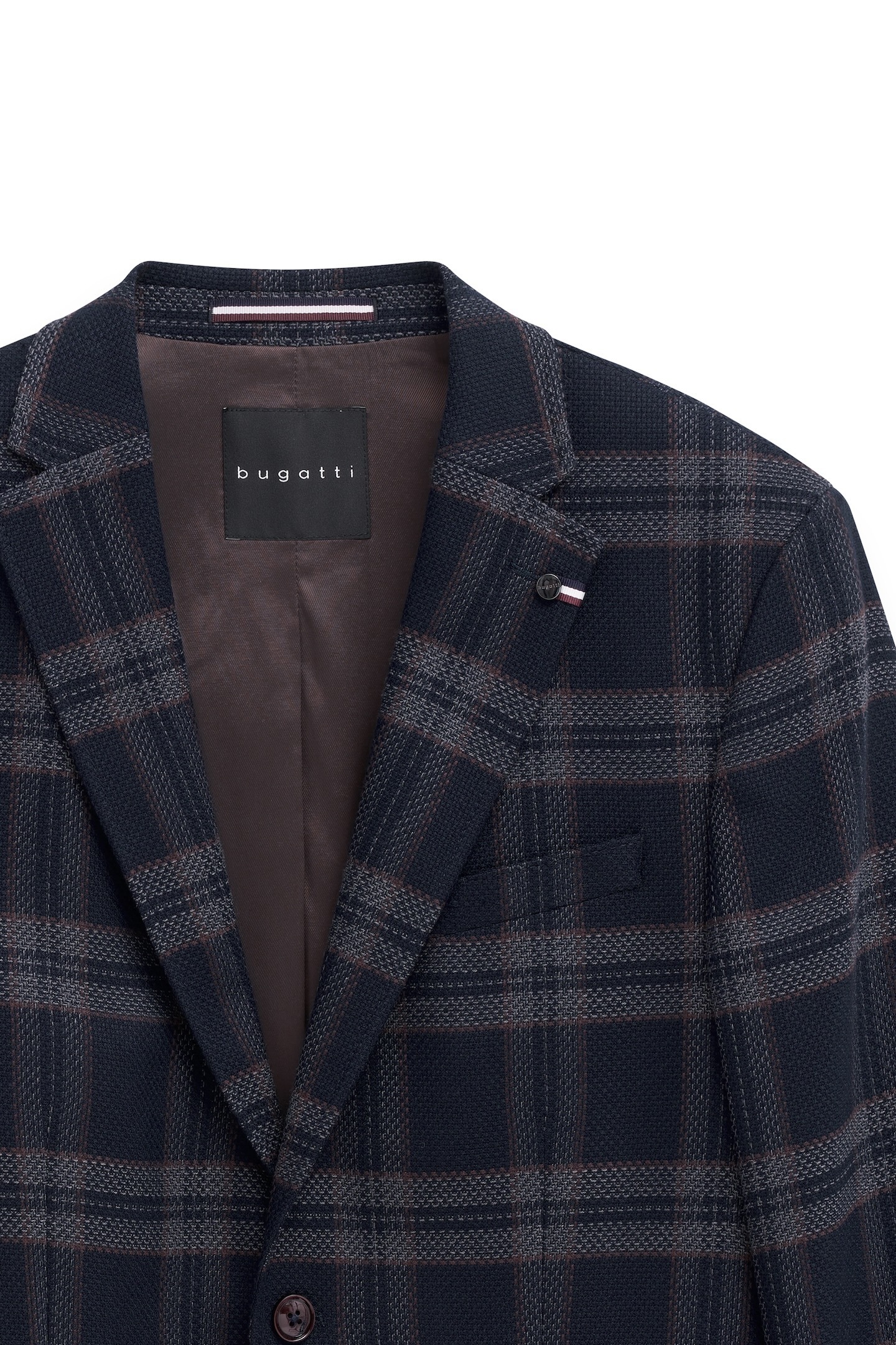 bugatti Sakko »Modern Fit«, mit Stretch-Futter & Glencheck