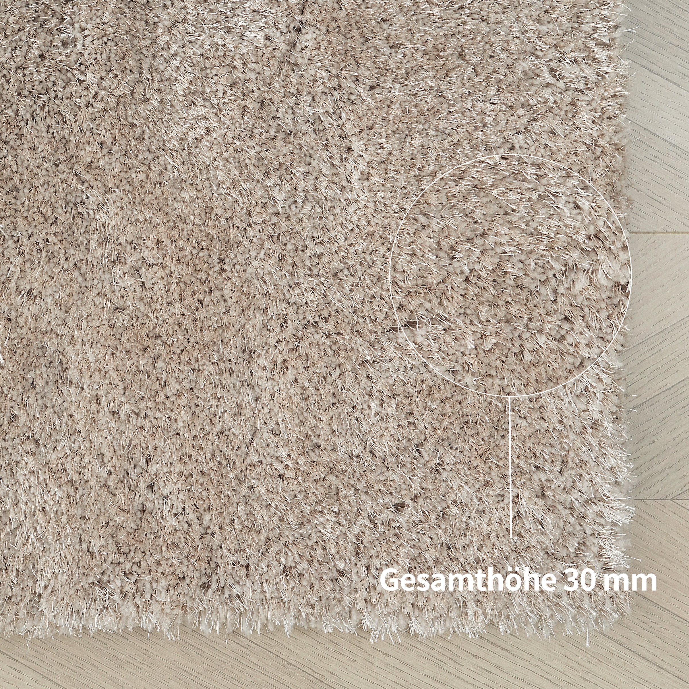 Bruno Banani Hochflor-Läufer »Dana Teppich, Kundenliebling«, rechteckig, 30 mm Höhe, Brücke, uni, weich, Mikrofaser, Diele, Flur, Wohnzimmer, Schlafzimmer