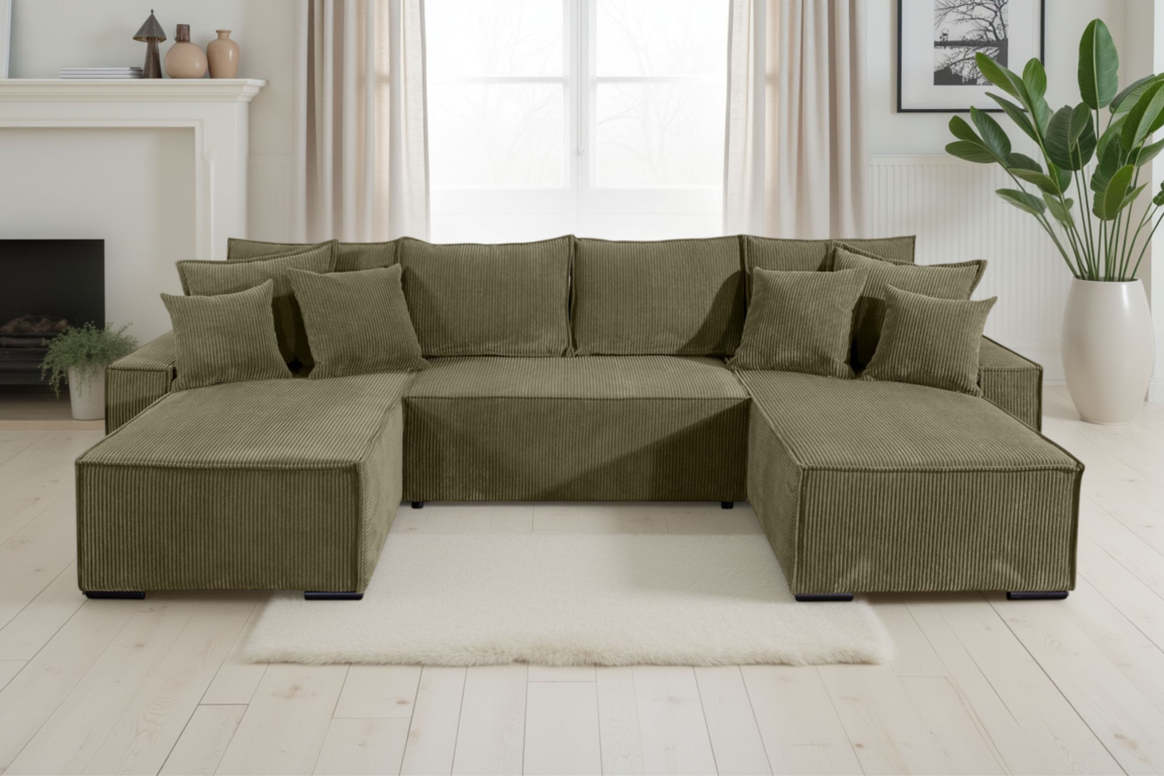 COLLECTION AB Wohnlandschaft »Manhattan« Wohnlandschaft,2  Ottomane,Bonnelfederkern,Schlaffunktion