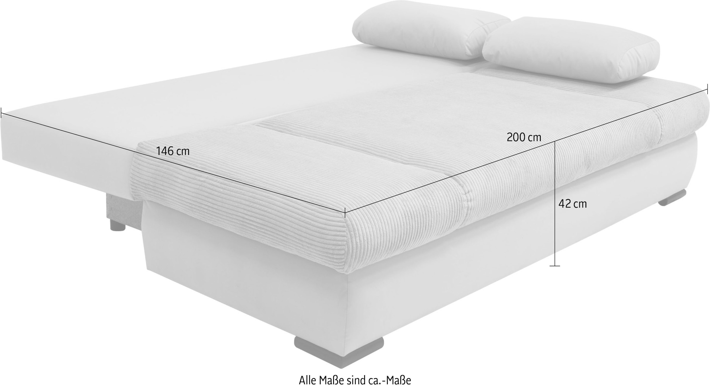 COLLECTION AB Schlafsofa »Chicago mit Bettfunktion, Schlafcouch«