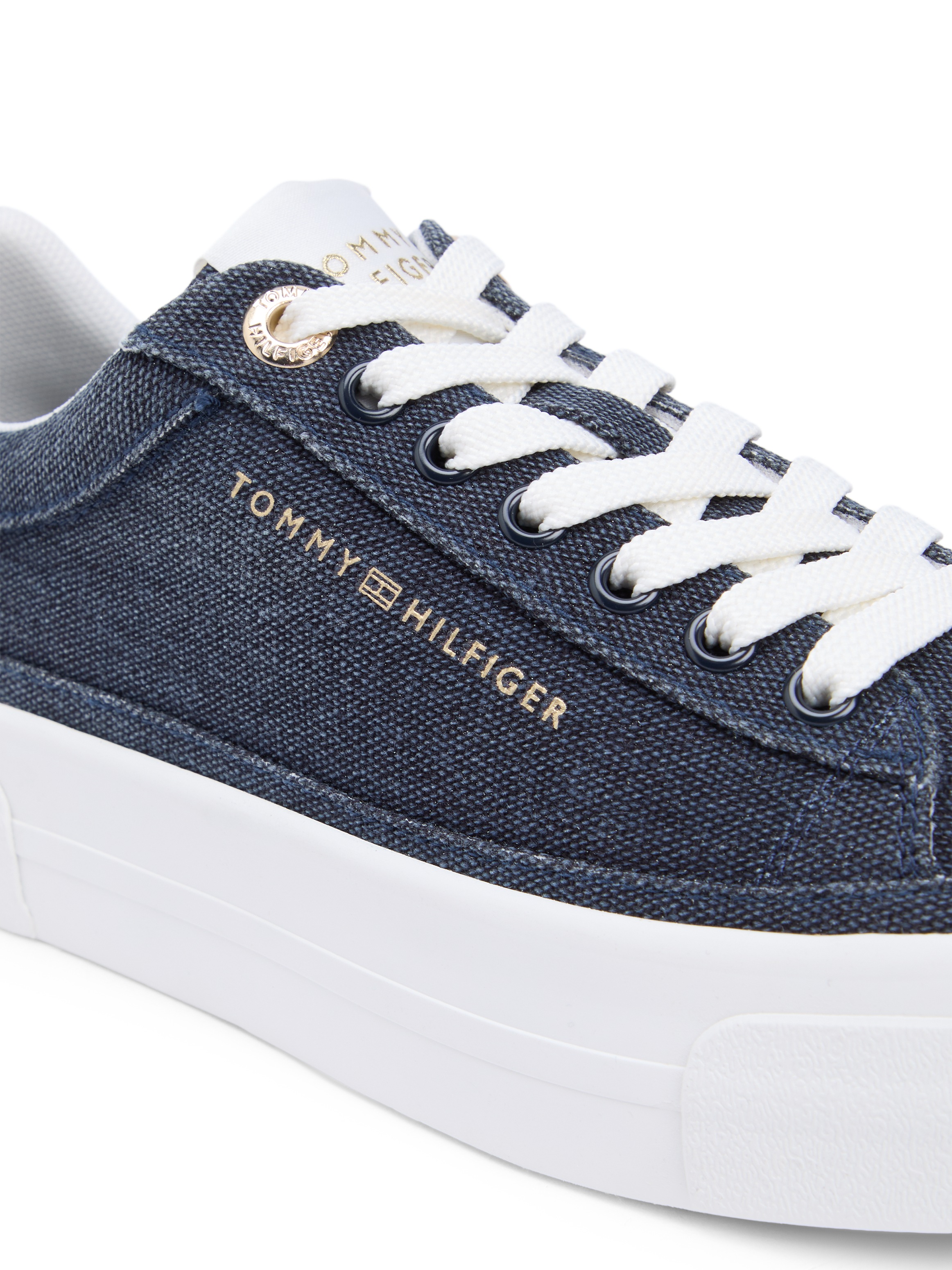 Tommy Hilfiger Plateausneaker "TH FOXING PLATFORM WASHED CANVAS" Freizeitsc günstig online kaufen