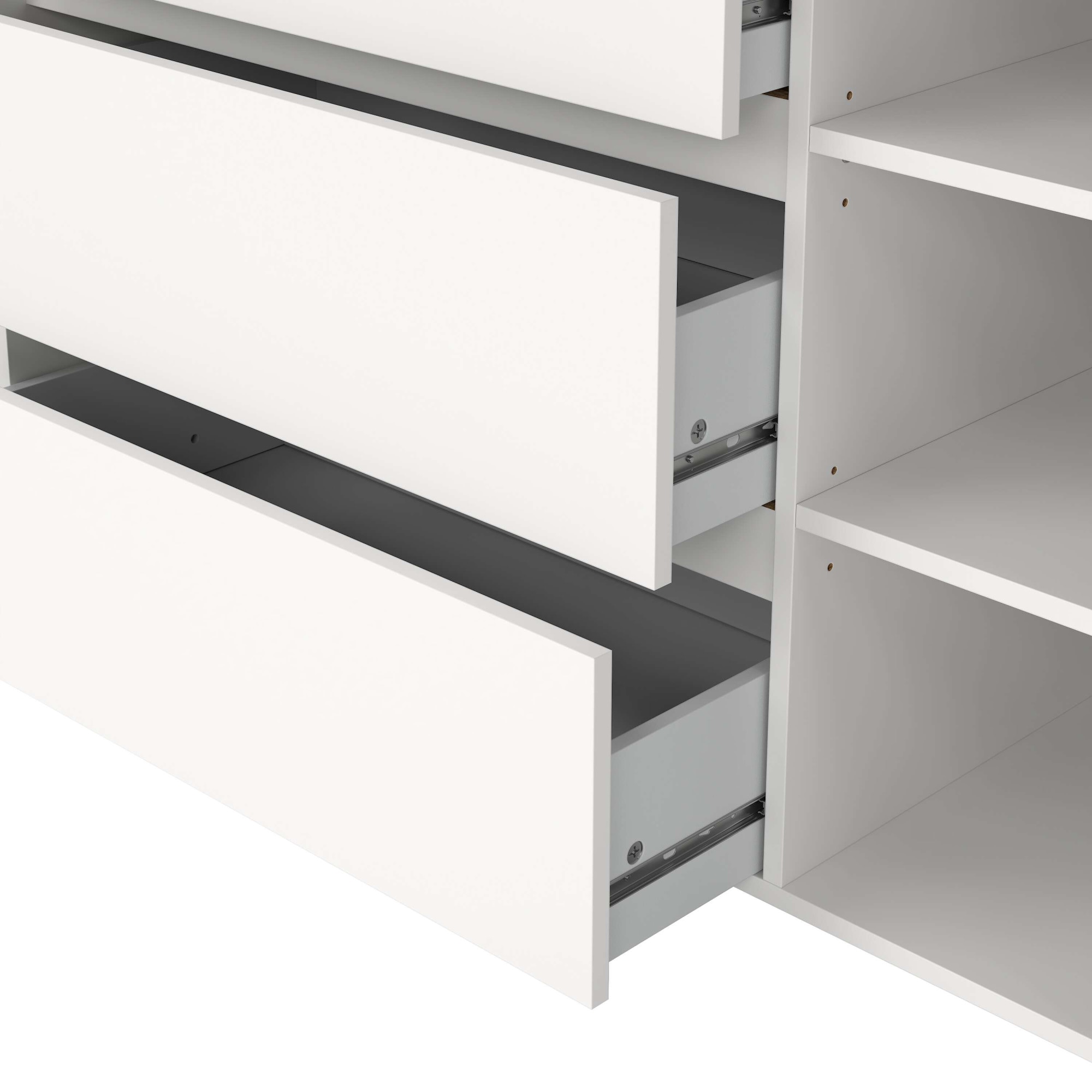 Home affaire Sideboard »Next Sideboard mit 1 Tür und 3 Schubladen« Tiefe Bauweise für mehr Stauraum
