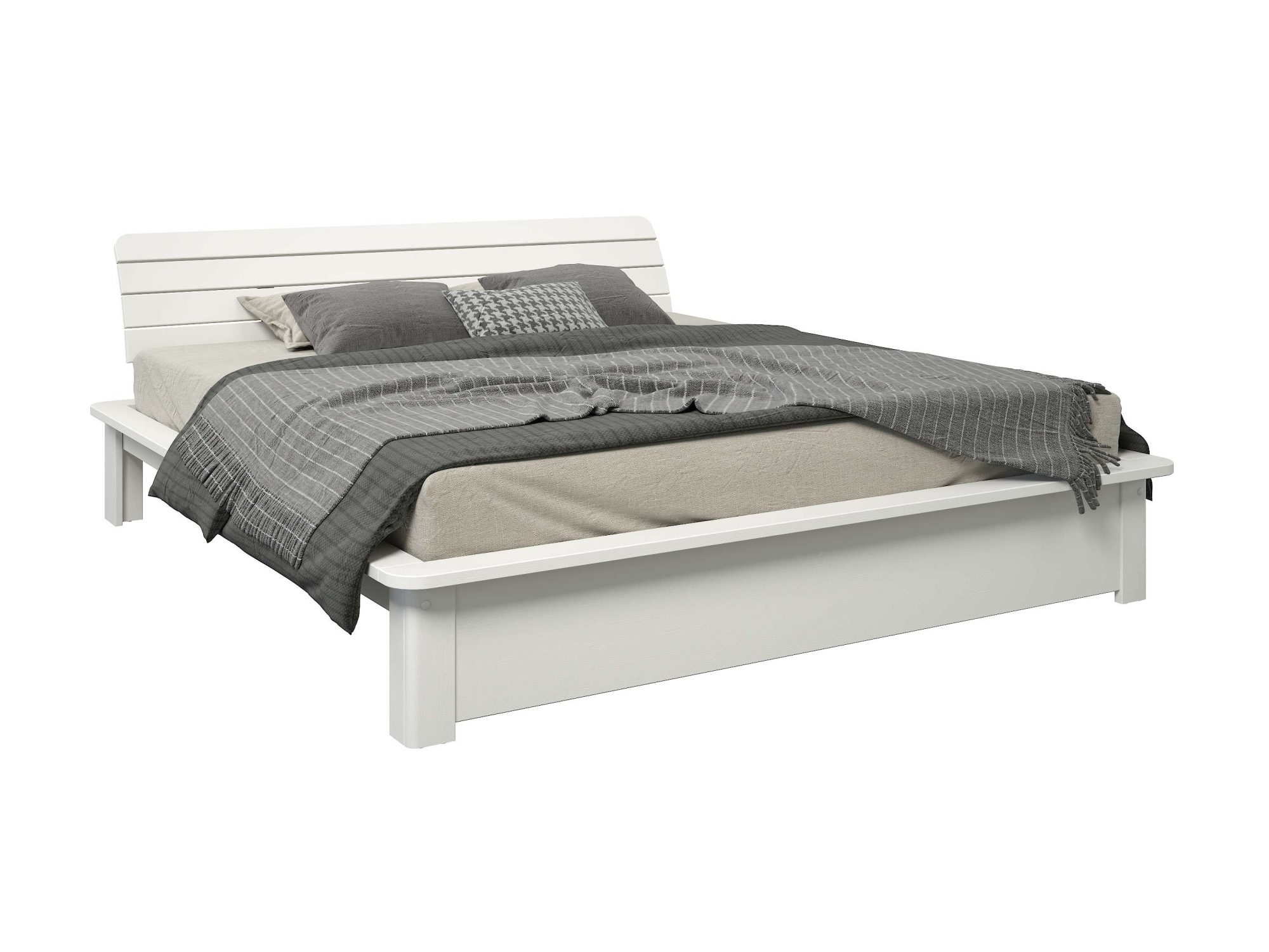 OTTO home Massivholzbett "Antri, Futonbett, ergonomisch geformtes Kopfteil, günstig online kaufen