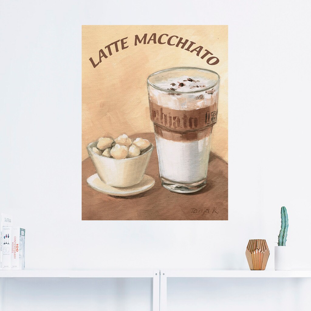 Artland Wandbild »Latte Macchiato«, Getränke, (1 St.)