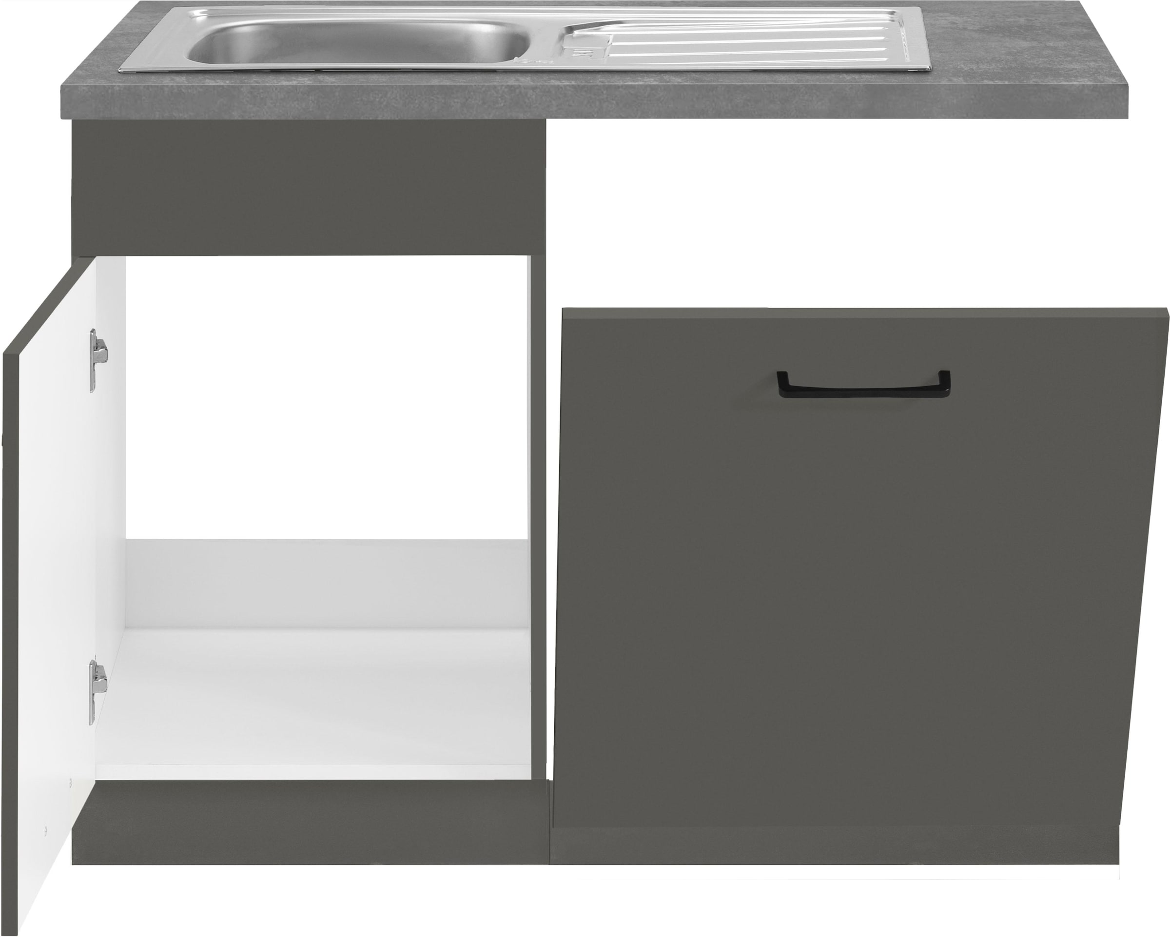 wiho Küchen Spülenschrank »Esbo«, 110 cm breit, inkl. Tür/Sockel für  Geschirrspüler bestellen | BAUR