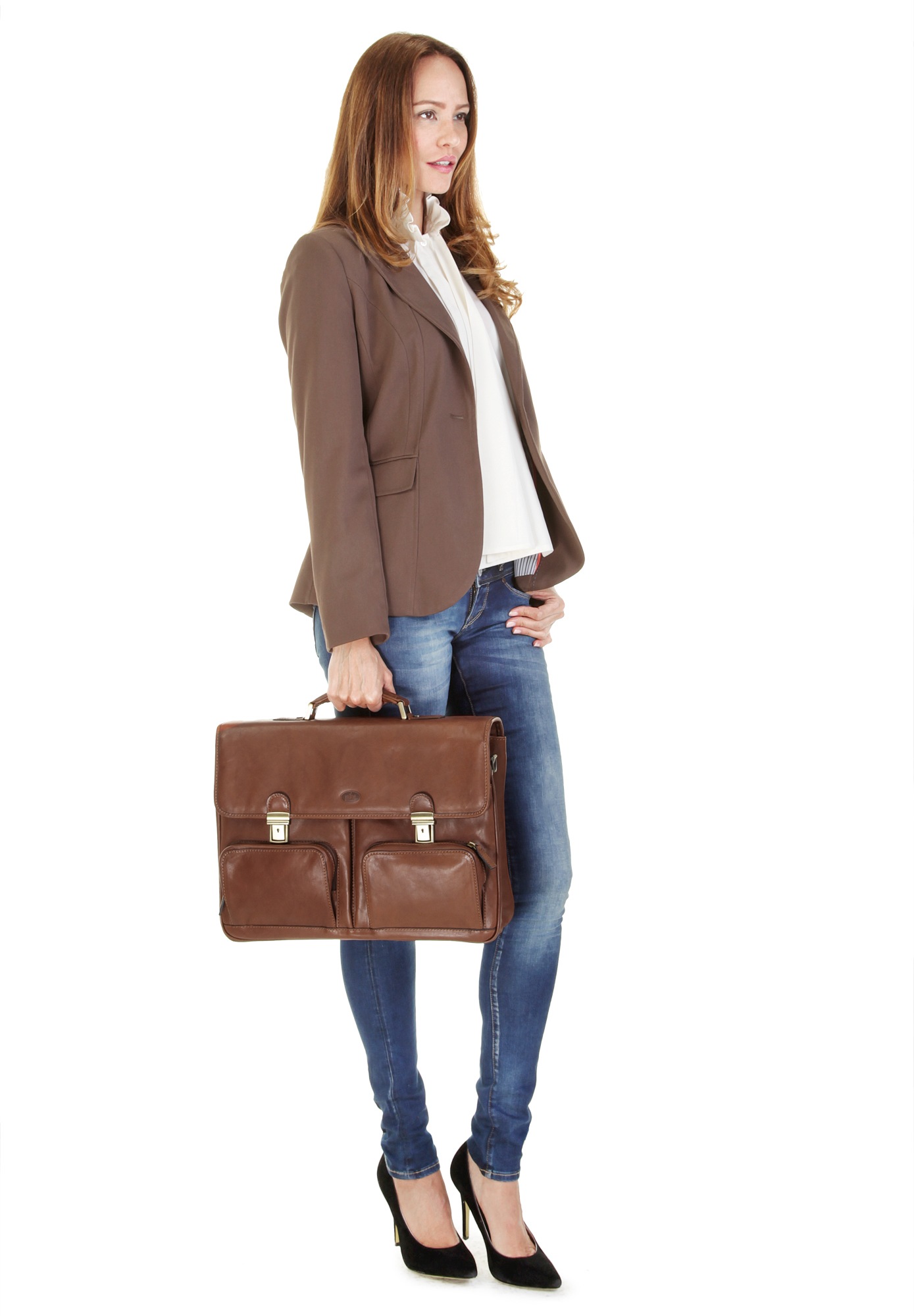 Piké Aktentasche echt Leder günstig online kaufen