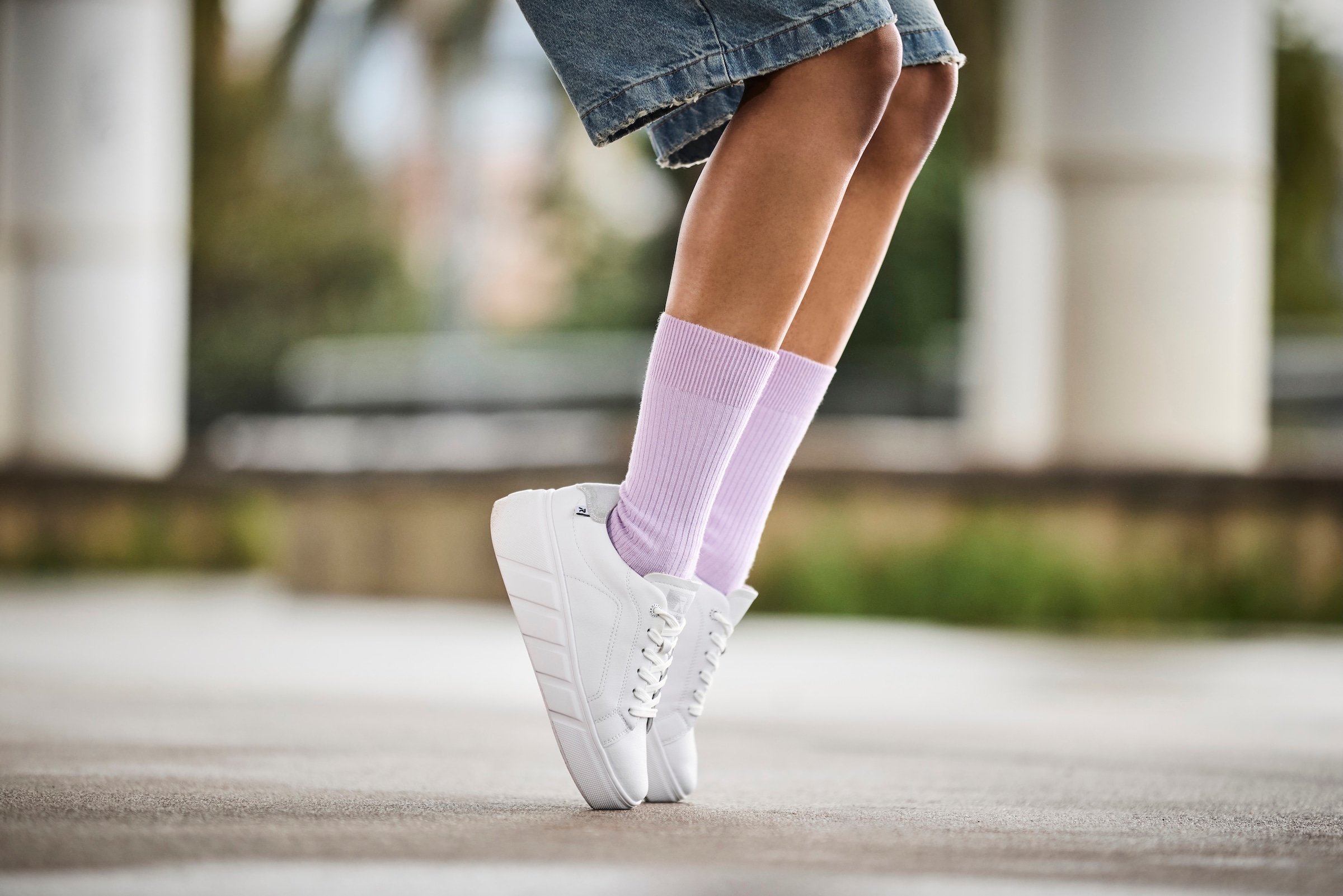 RIEKER Sport Plateausneaker, Schnürschuh, Freizeitschuh, Halbschuh mit herausnehmbarer Einlegesohle