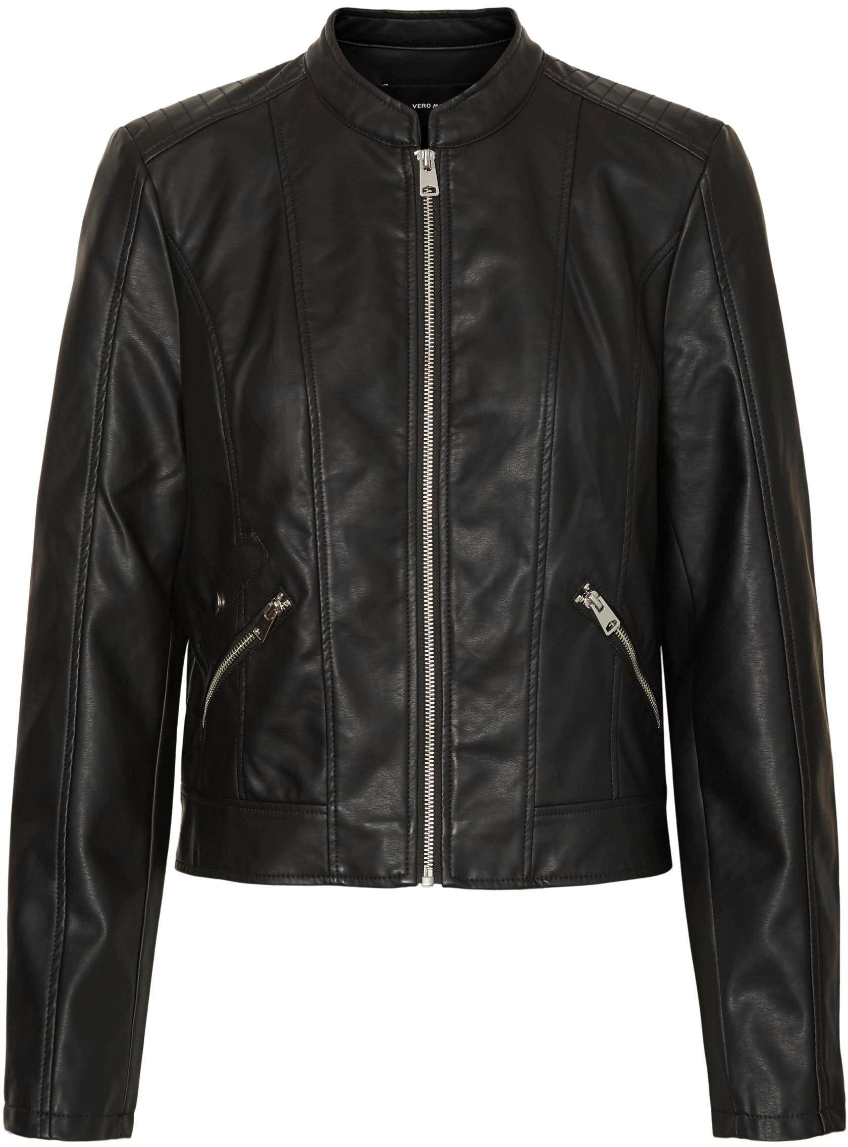 Vero Moda Lederimitatjacke »VMKHLOEFAVO 22 SHORT COATED JACKET«