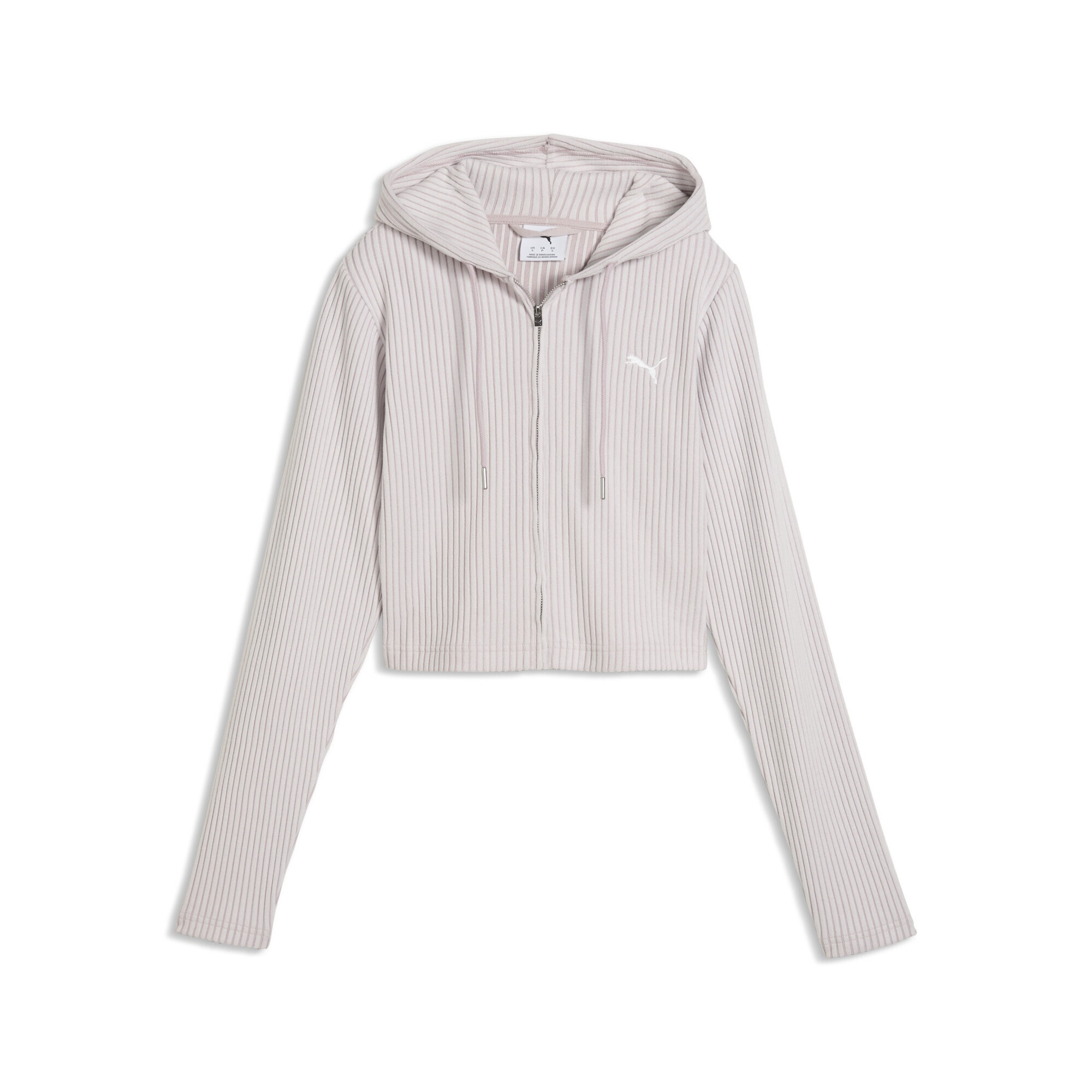 PUMA Hoodie "Essentials Slim Gerippte Kapuzenjacke Damen"
