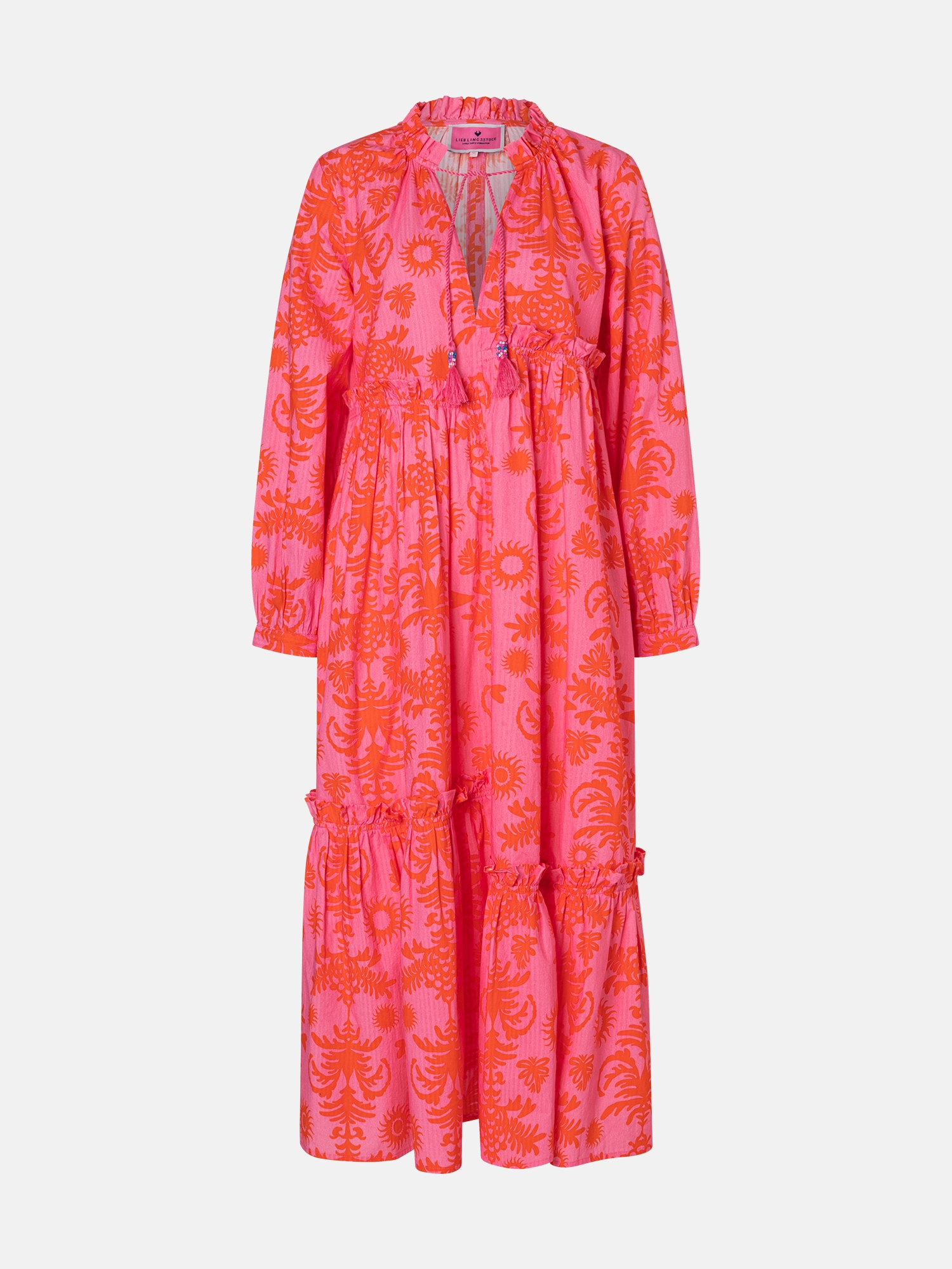 Lieblingsstück Druckkleid »EddaL« Eingrifftaschen mit Rüschen-Details, Langarm