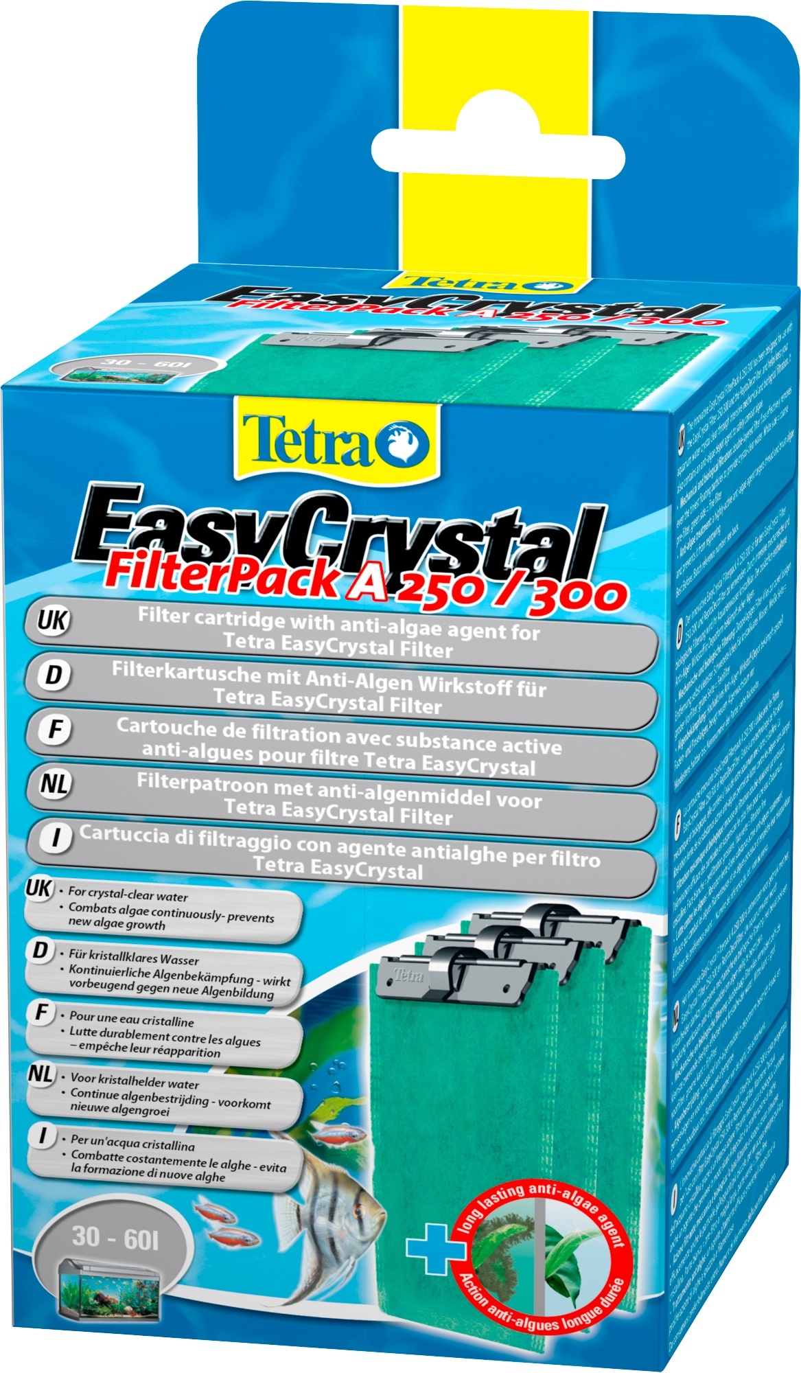 Tetra Ersatzfilter »EasyCrystal®«, (Set), 2x3 Filter mit AlgoStop Depot 60 ml