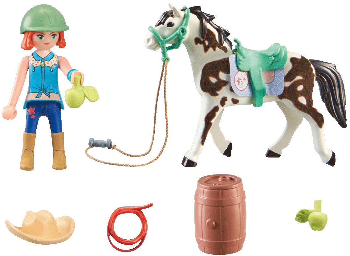 Playmobil® Konstruktions-Spielset »Ellie & Sawdust mit Westernübung (71358), Horses of Waterfall«, (16 St.)