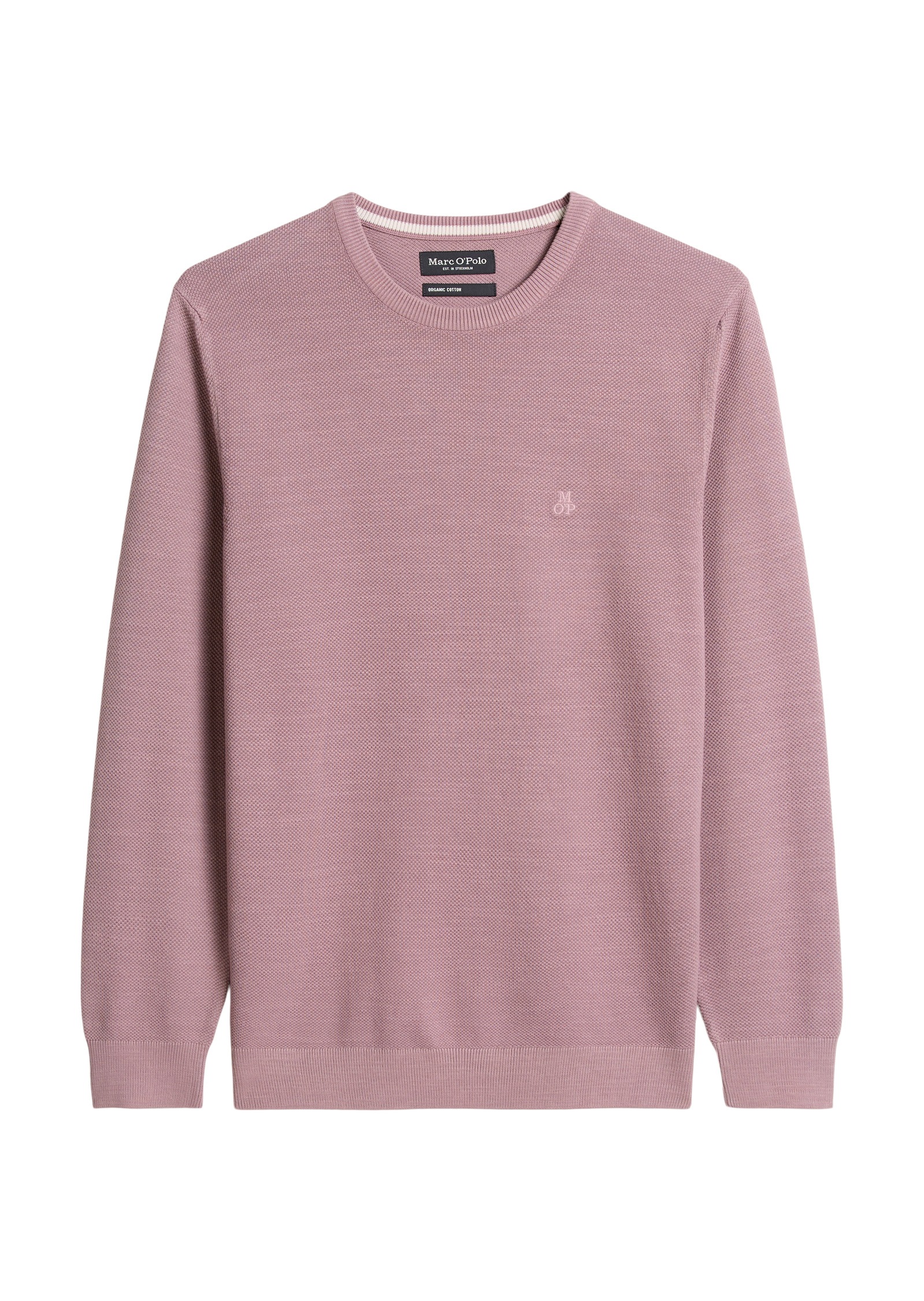 Marc O'Polo Rundhalspullover »mit feiner Piqué-Struktur«