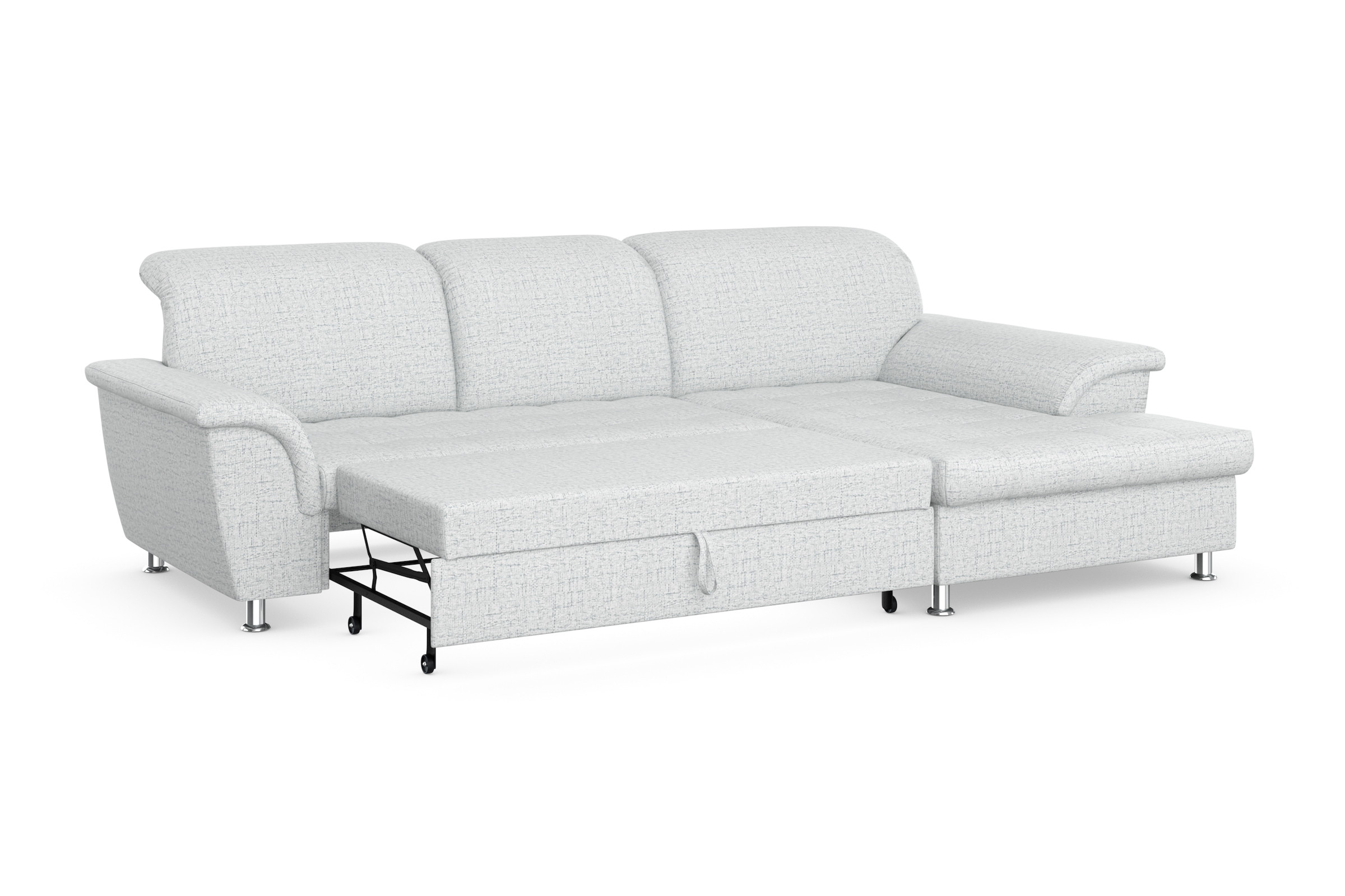 DOMO collection Ecksofa Franzi, wahlweise mit Bettfunktion, Bettkasten und Kopfteilverstellung