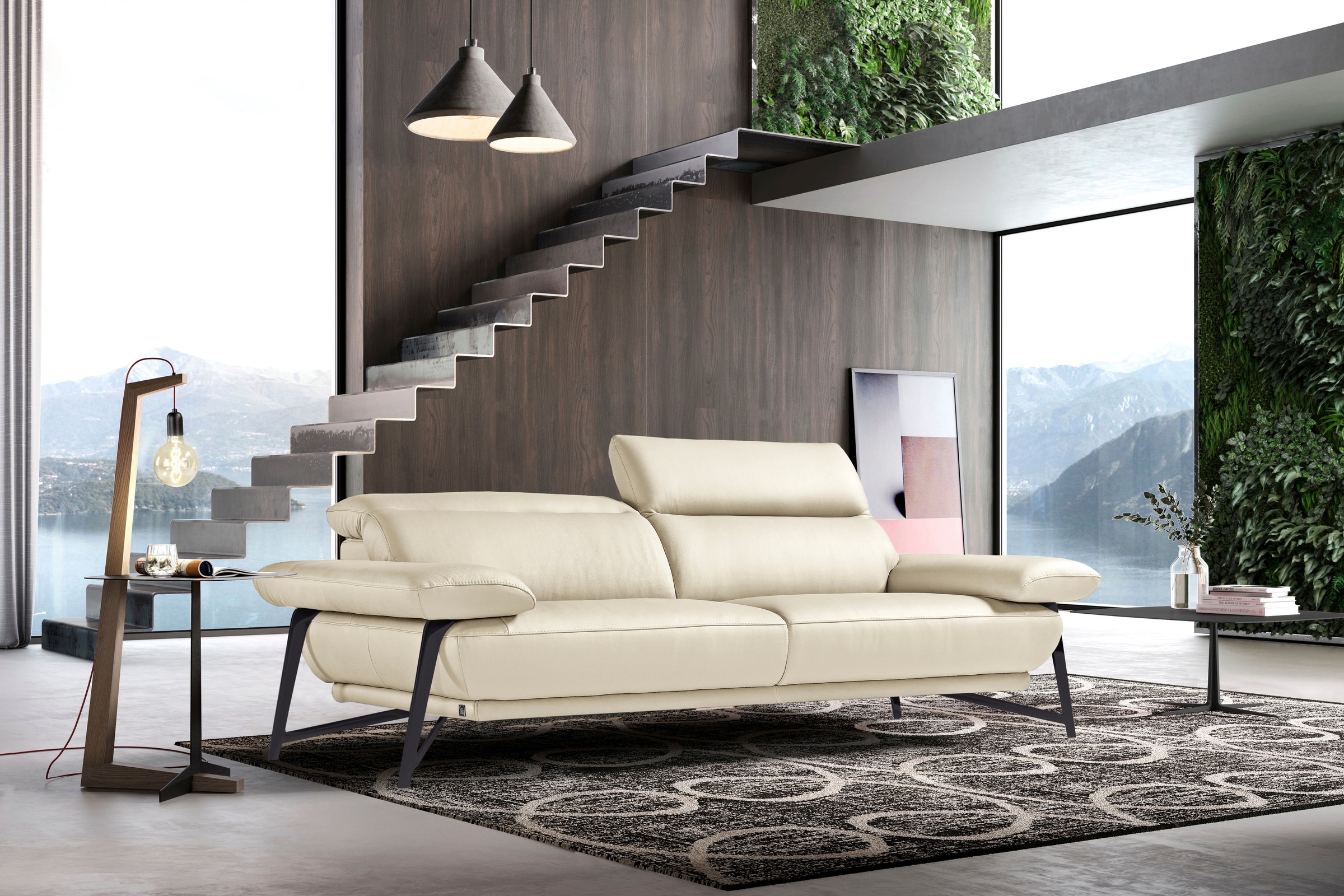 Egoitaliano Sofa "Anais, Design mit hohem Sitzkomfort, Fußfarbe schattengra günstig online kaufen