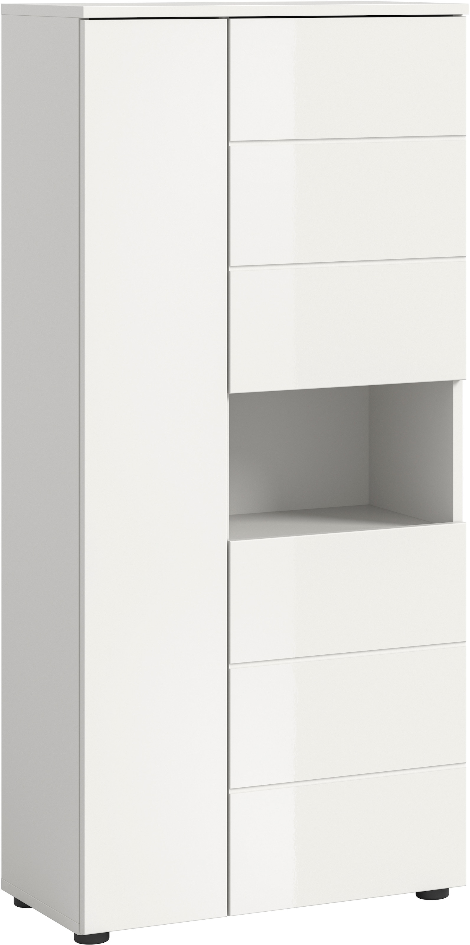welltime Midischrank "Biel, Höhe 133 cm, 3 Türen, 1 offenes Fach", (1 St.), günstig online kaufen