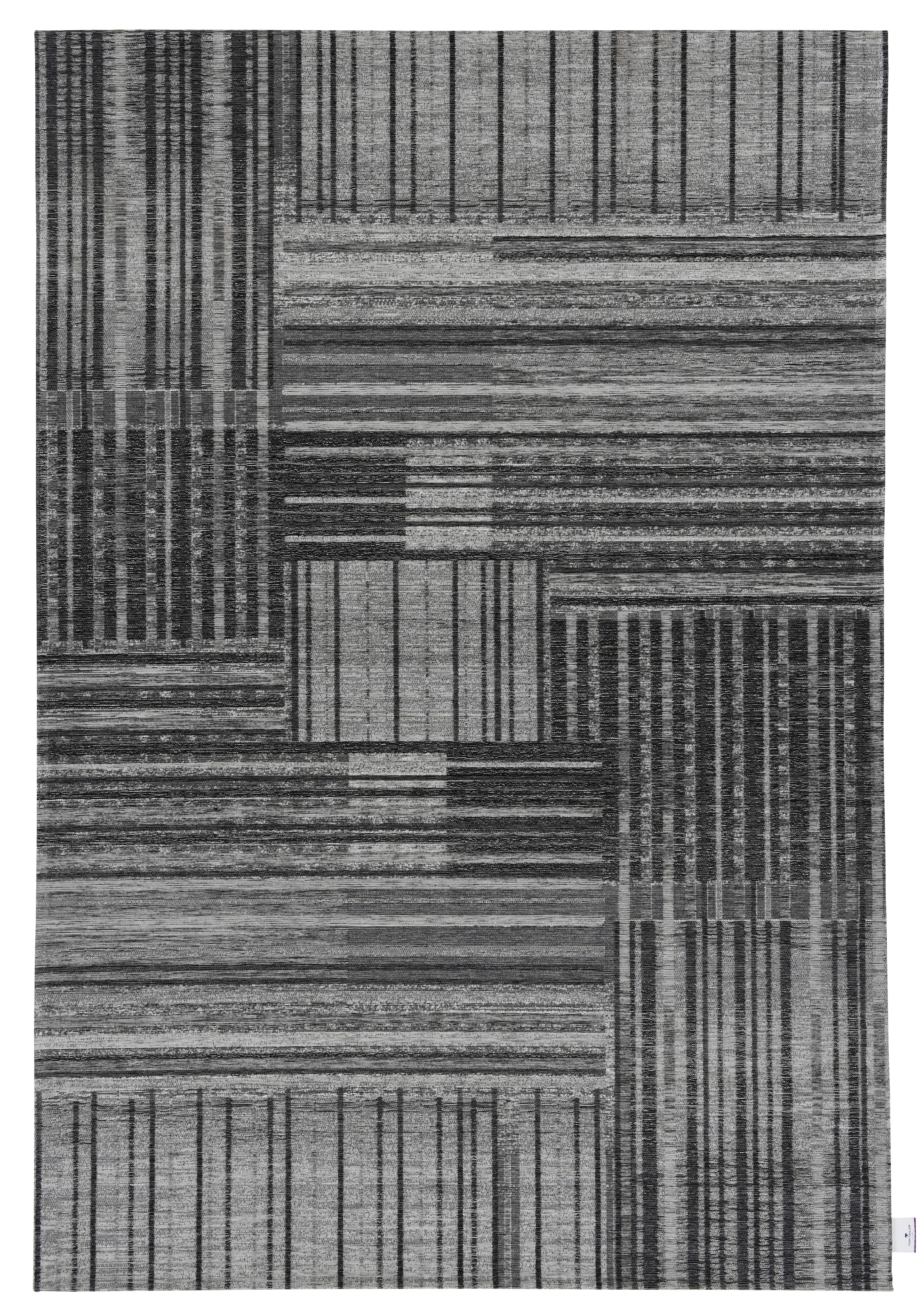 Teppich »Stripy Pat«, rechteckig, 5 mm Höhe, Flachgewebe, modernes Patchworkdesign,...