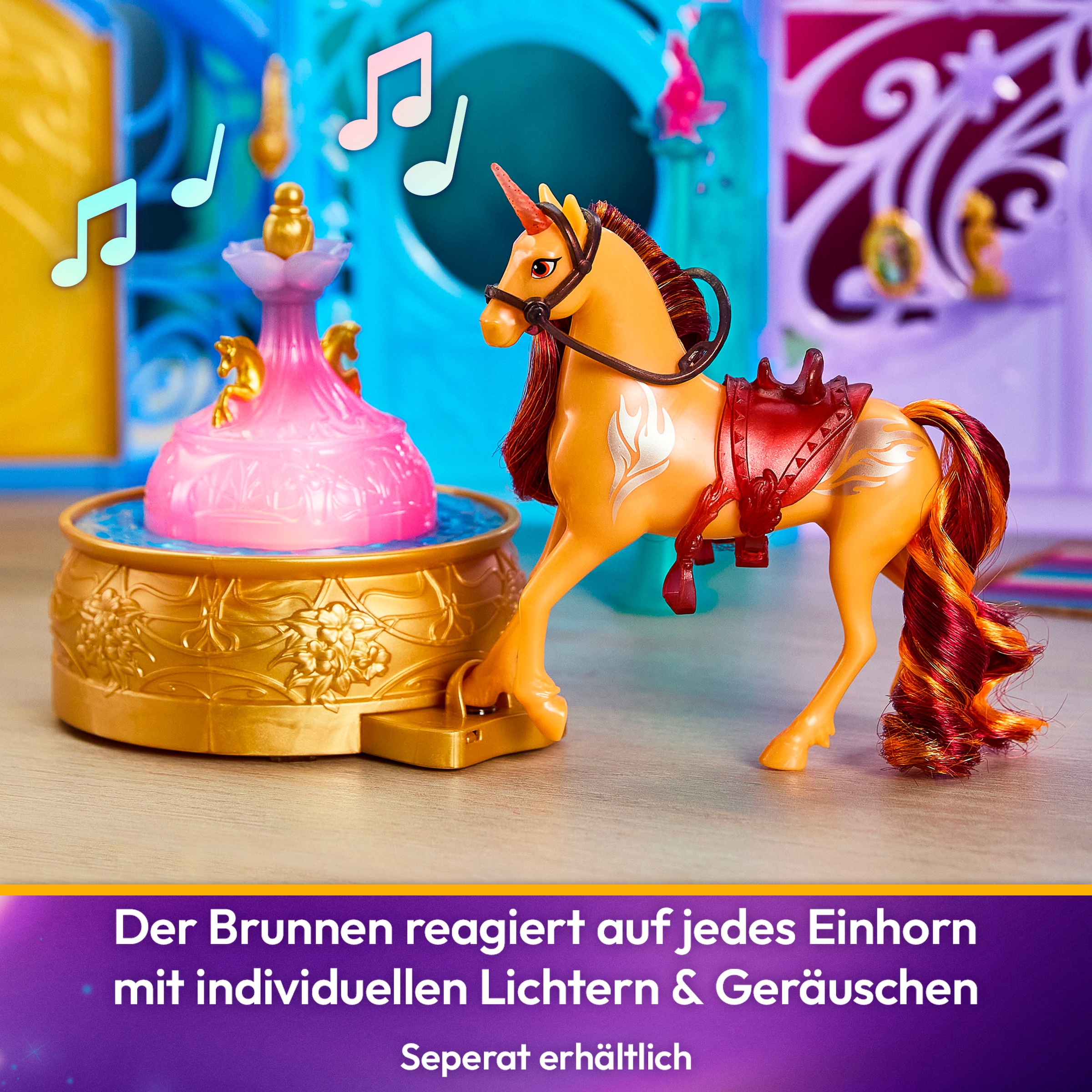 Spin Master Anziehpuppe »Unicorn Academy - Stall Starglow Fountain & Stable« mit Licht und Sound