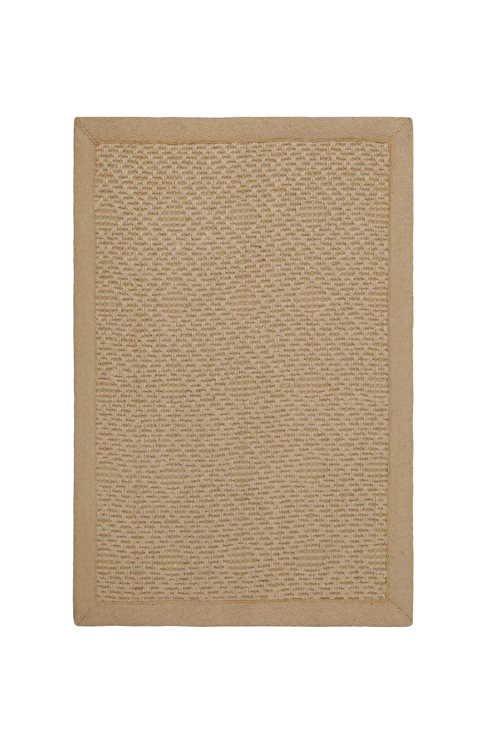 Wecon home Teppich "Hugo two, Juteteppich, als Läufer erhältlich" rechteckig 8 mm Höhe Naturfaser, 100% Jute, Sisal-Optik, pflegeleicht, Wohnzimmer, Raute