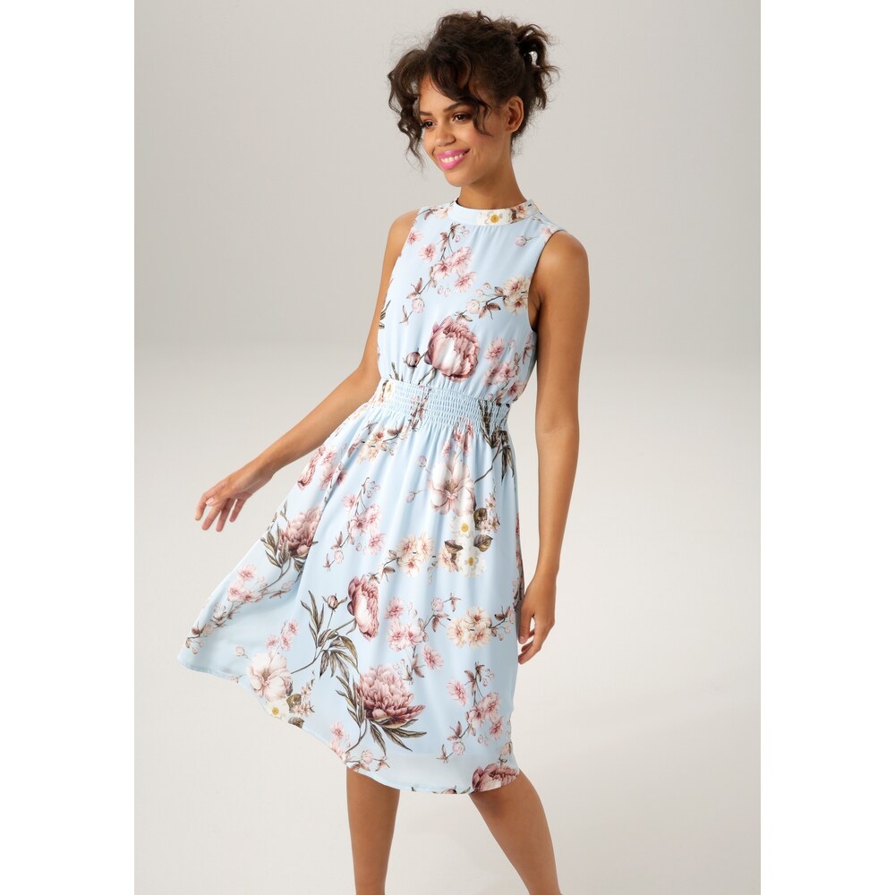 Aniston CASUAL Sommerkleid, mit romantischen, pastellfarben Blumen bedruckt - NEUE... kaufen