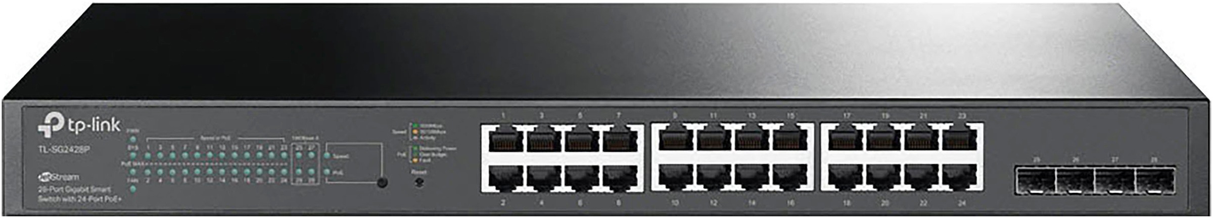 TP-Link Netzwerk-Switch »Omada TL-SG2428P 24-Port Gigabit PoE+ L2 Smart Switch 4xSFP«