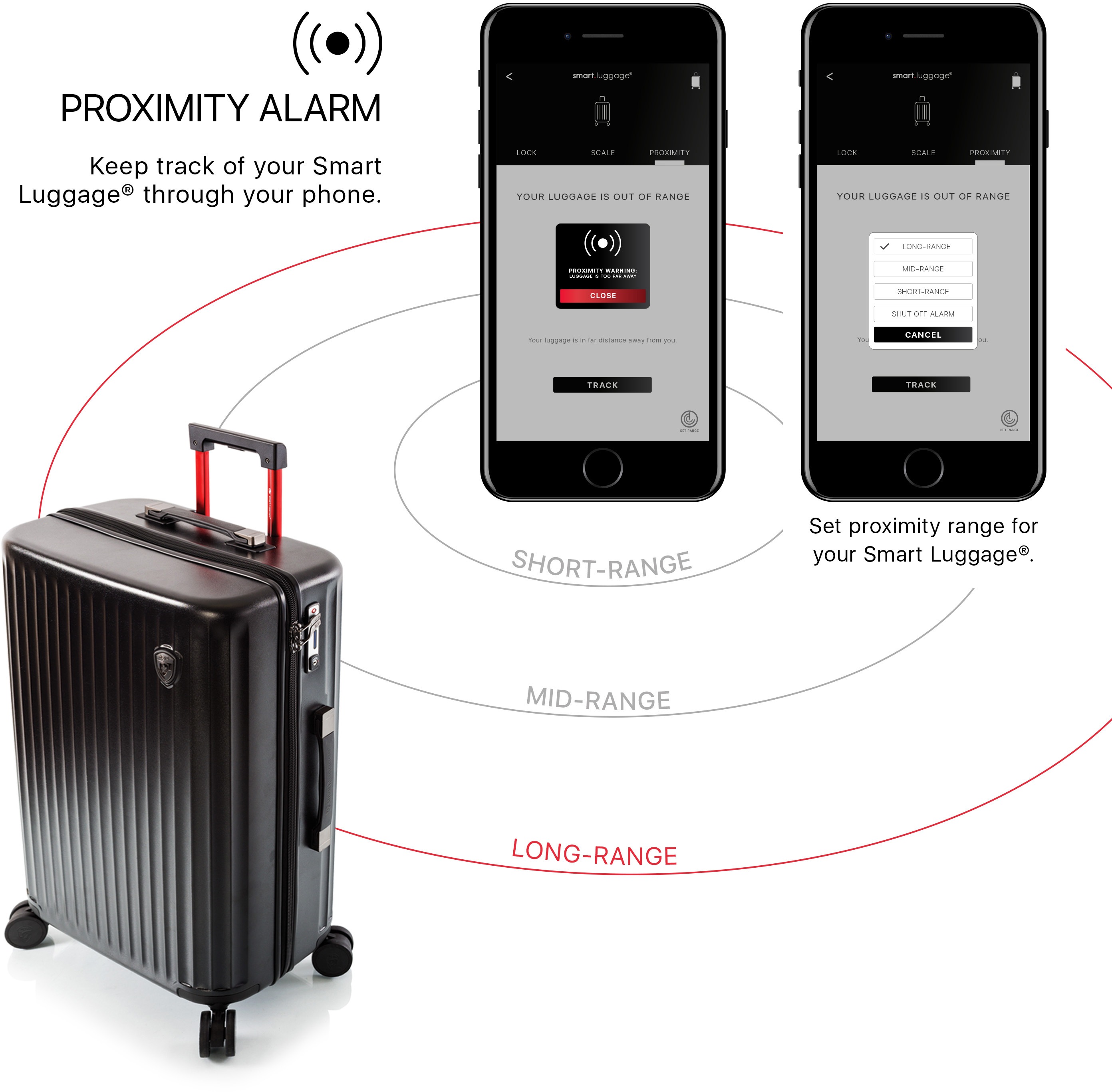 Thumbnail - Heys Hartschalen-Trolley "Smart Luggage, in verschiedenen Farben und Größen", 4 Rollen, Heys x Joachim Llambi Handgepäck...