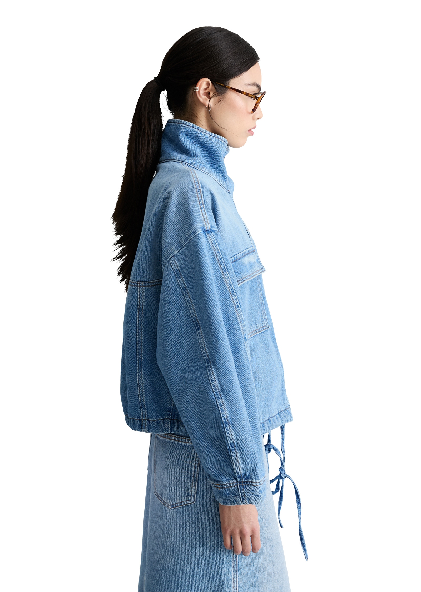 Marc O'Polo DENIM Jeansjacke »mit Ananasblattfasern« ohne Kapuze